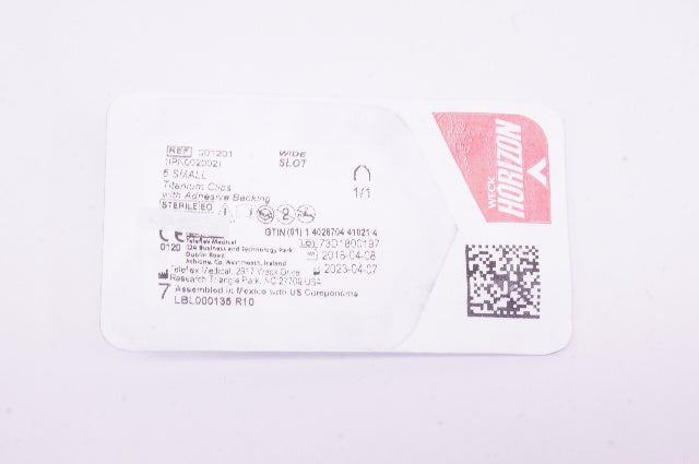 Weck Horizon 001201 6 Small Titanium Clips with Adhesive Backing