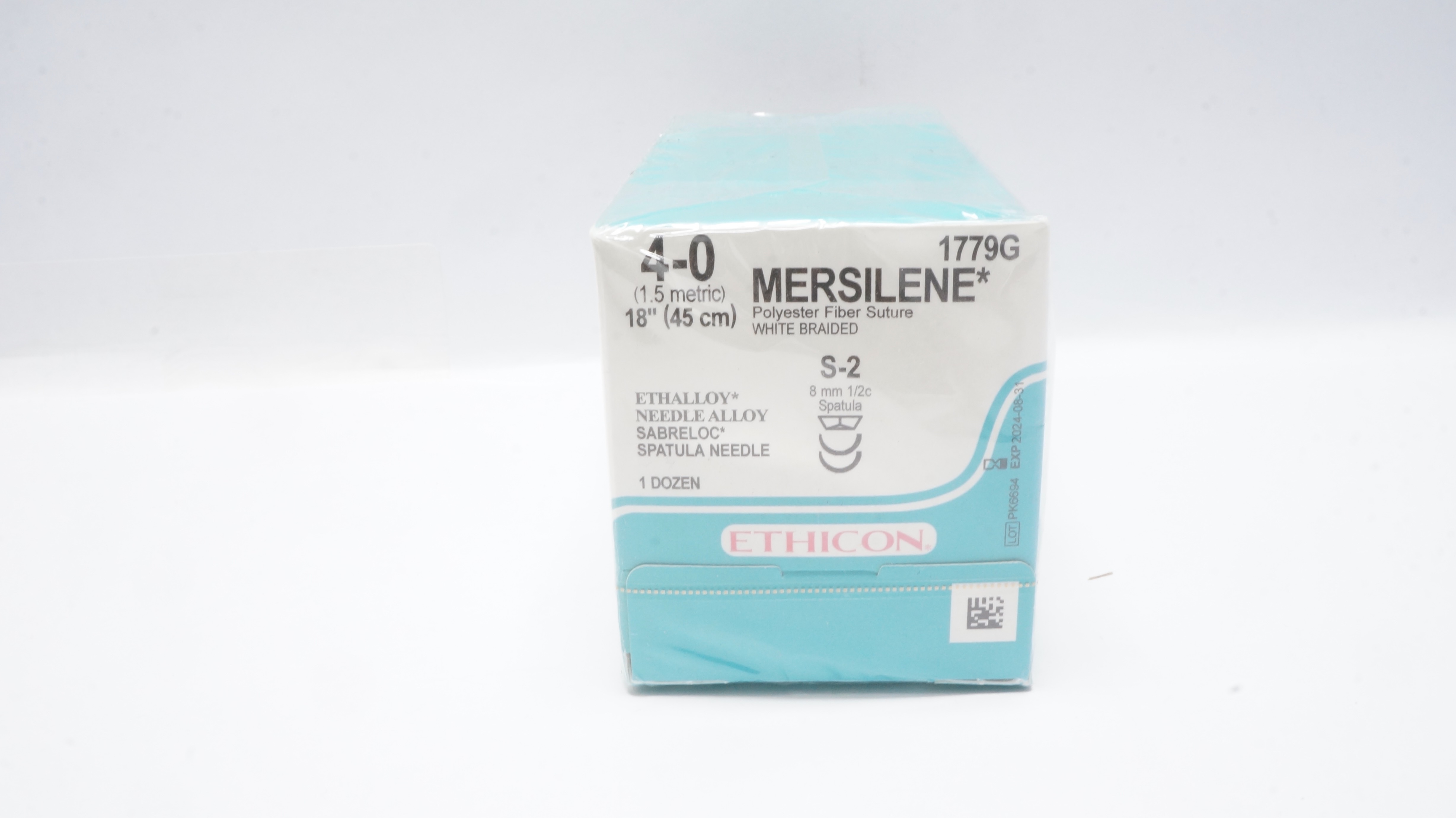 Ethicon 1779G 4-0 Mersilene Stre S-2 8mm 1/2c Spatula 18inch (x) - Box of 12