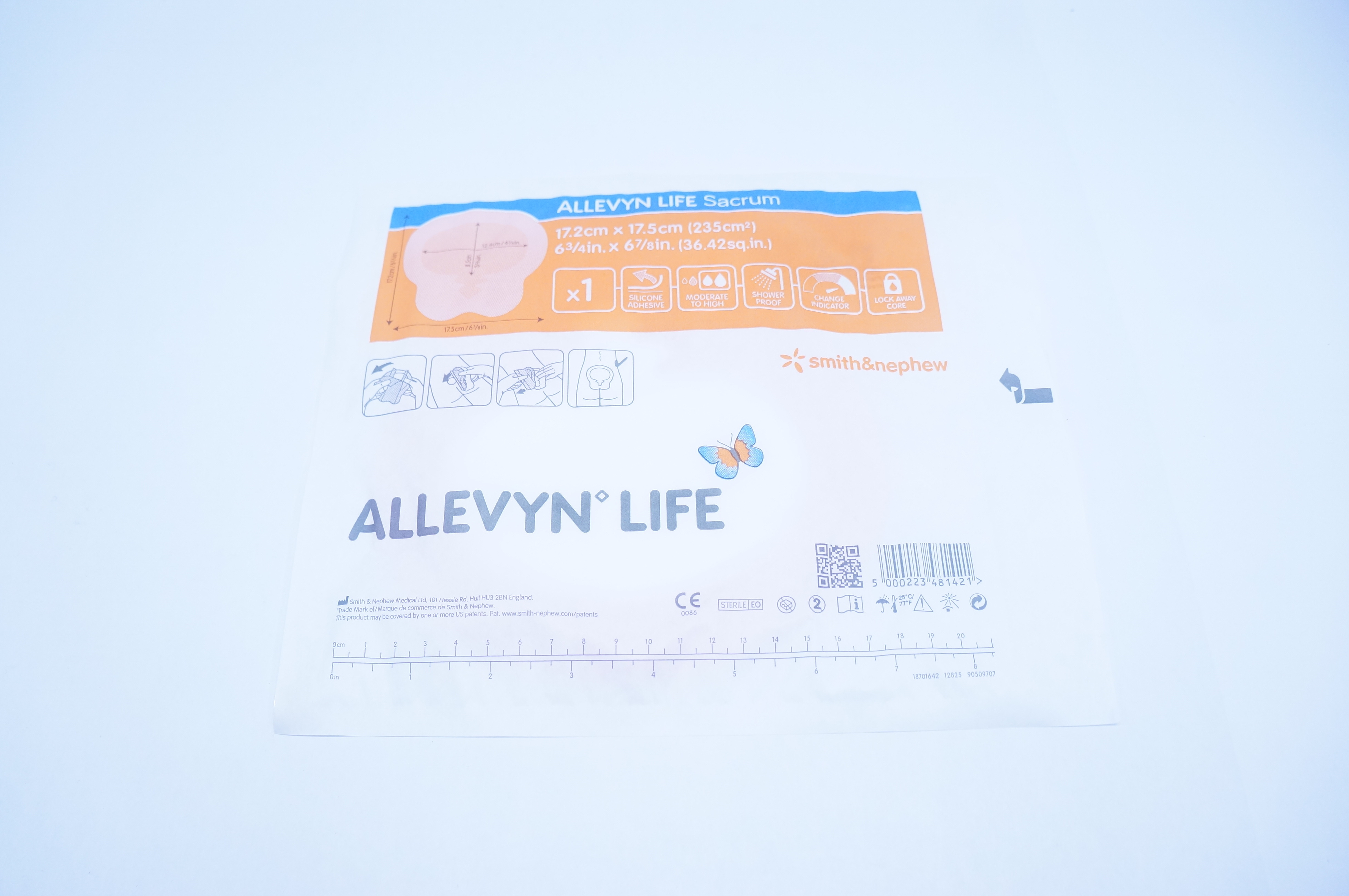Smith&Nephew 66801306 Allevyn Life Sacrum  6-3/4inch x 6-7/8inch