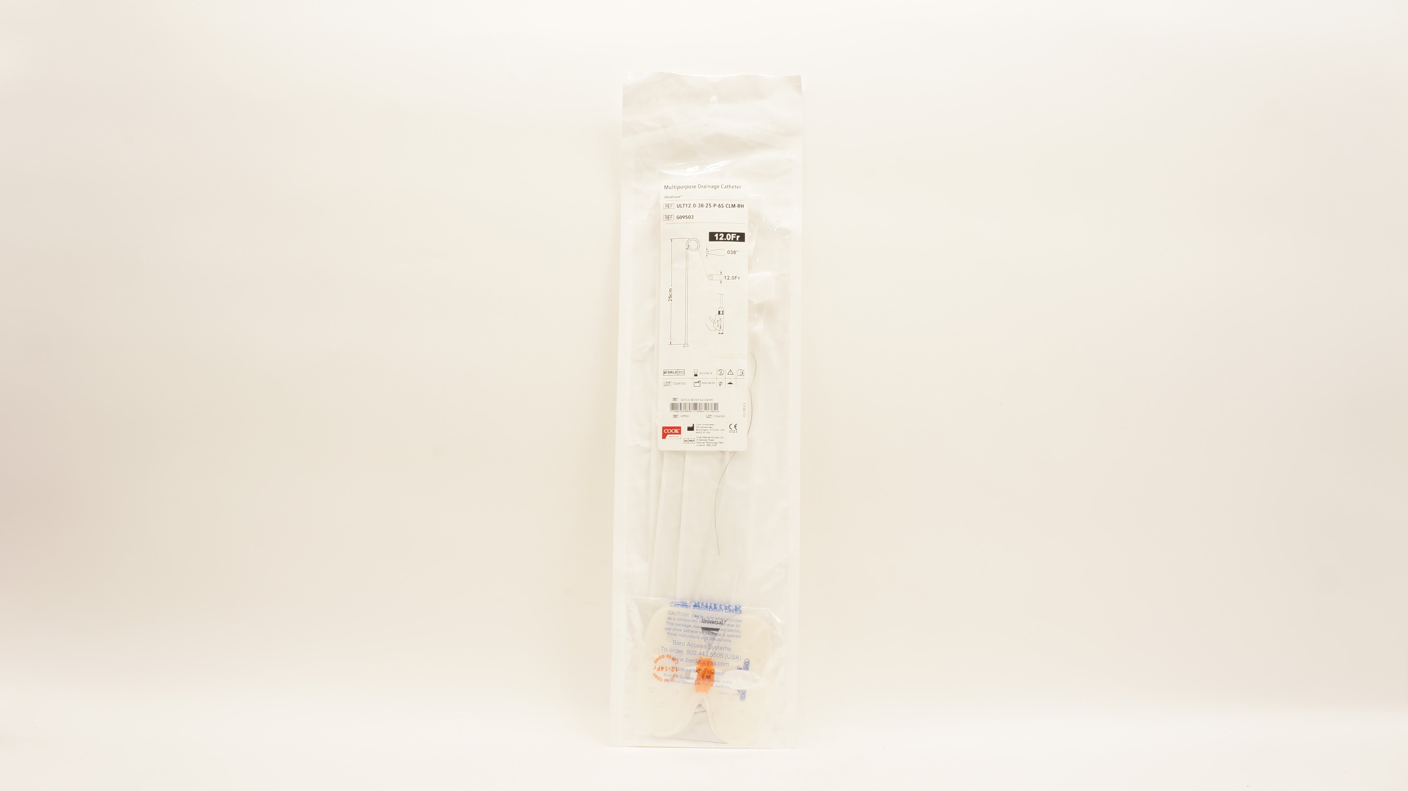 Cook Medical G09503 Multipurpose Drainage Cath. 12.0Fr x 25cm