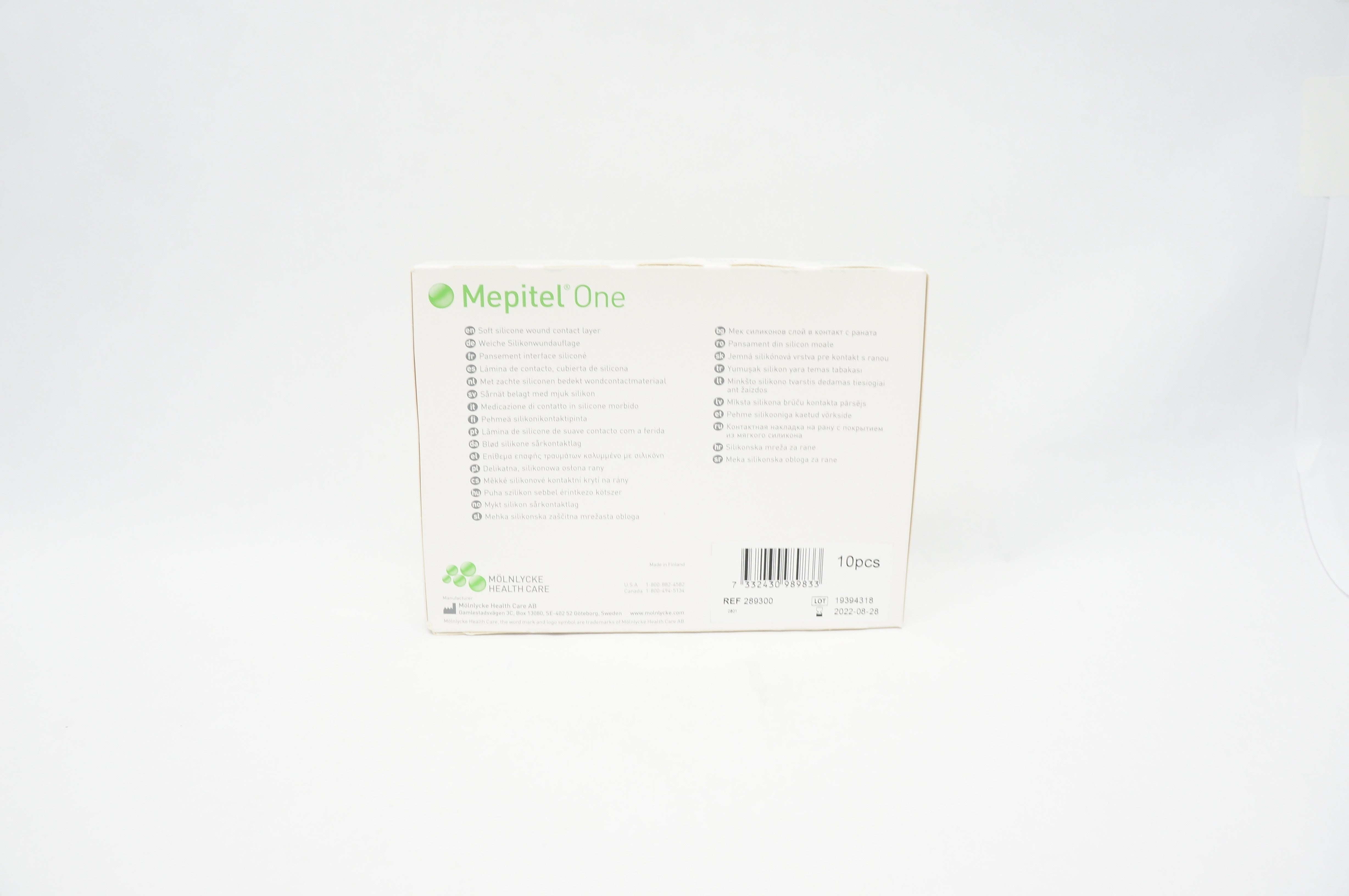 Mölnlycke 289300 Mepitel One with Safetac Technology 3inch x 4inch - Box of 10