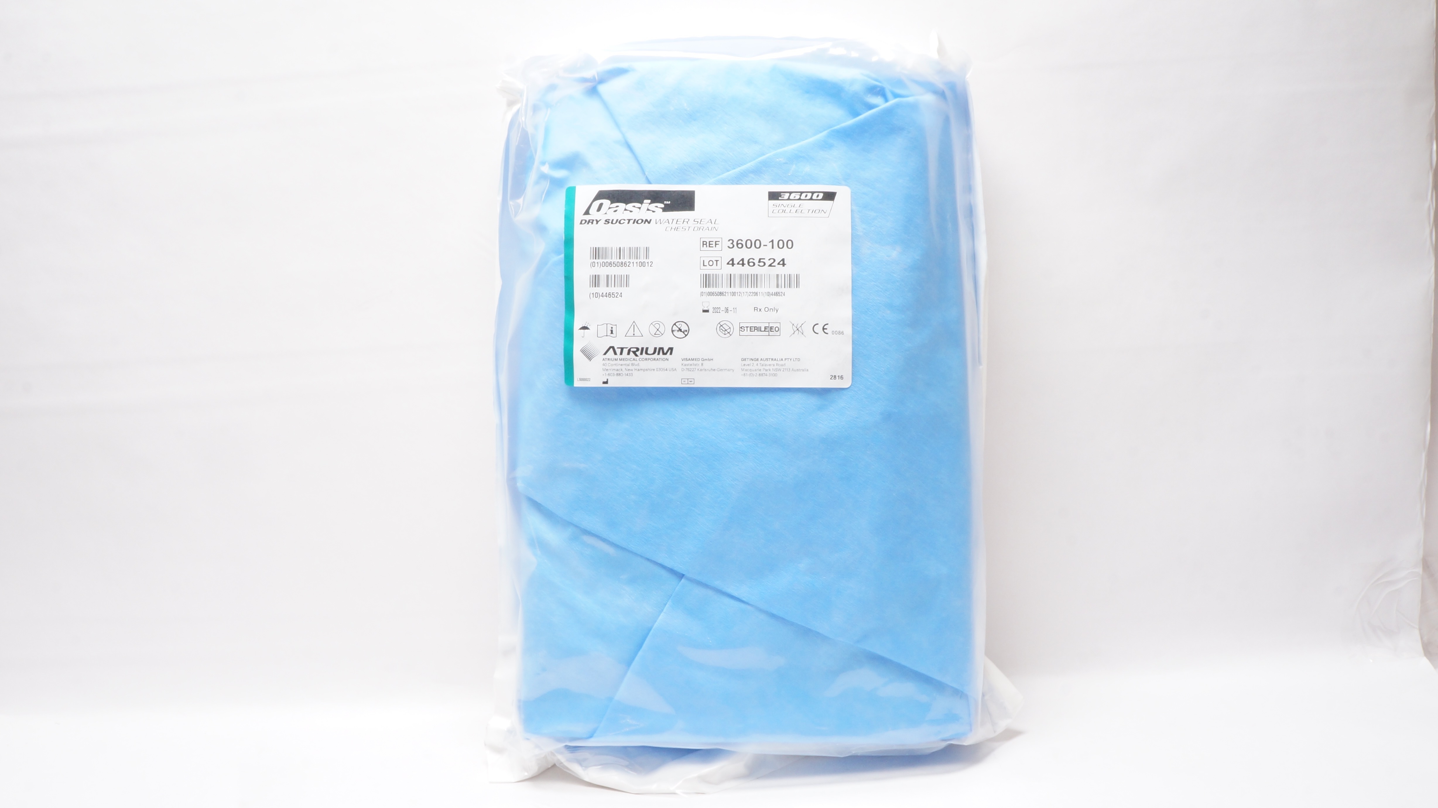 Atrium 3600-100 Oasis Dry Suction Water Seal Chest Drain (x)