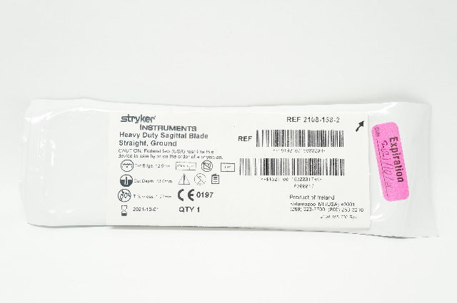 Stryker 2108-158-2 Heavy Duty Sagittal Blade Straight  12.5 x 73.0 x 1.27mm (x)