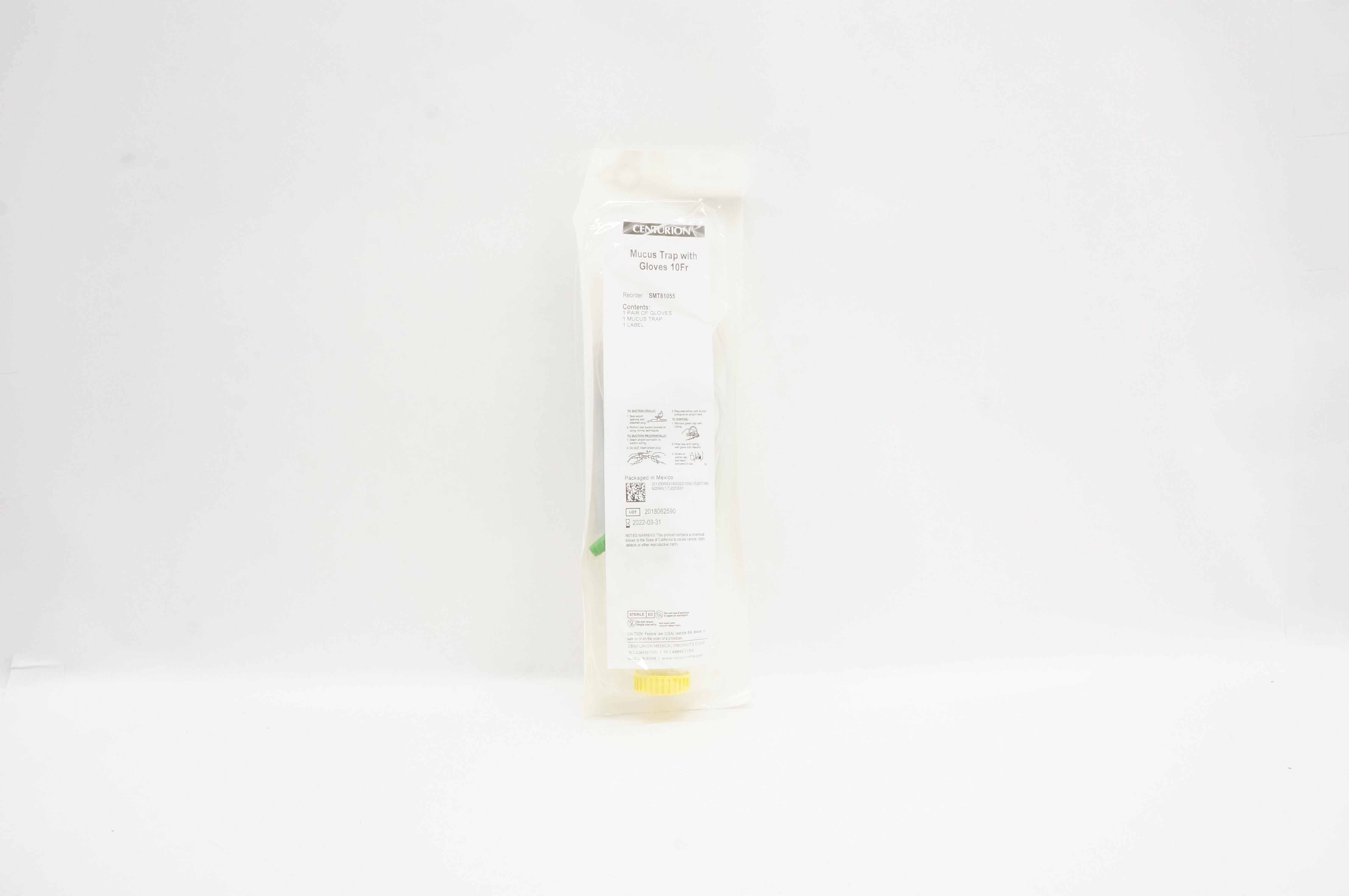 Centurion SMT81055 Mucus Trap With Gloves 10Fr.