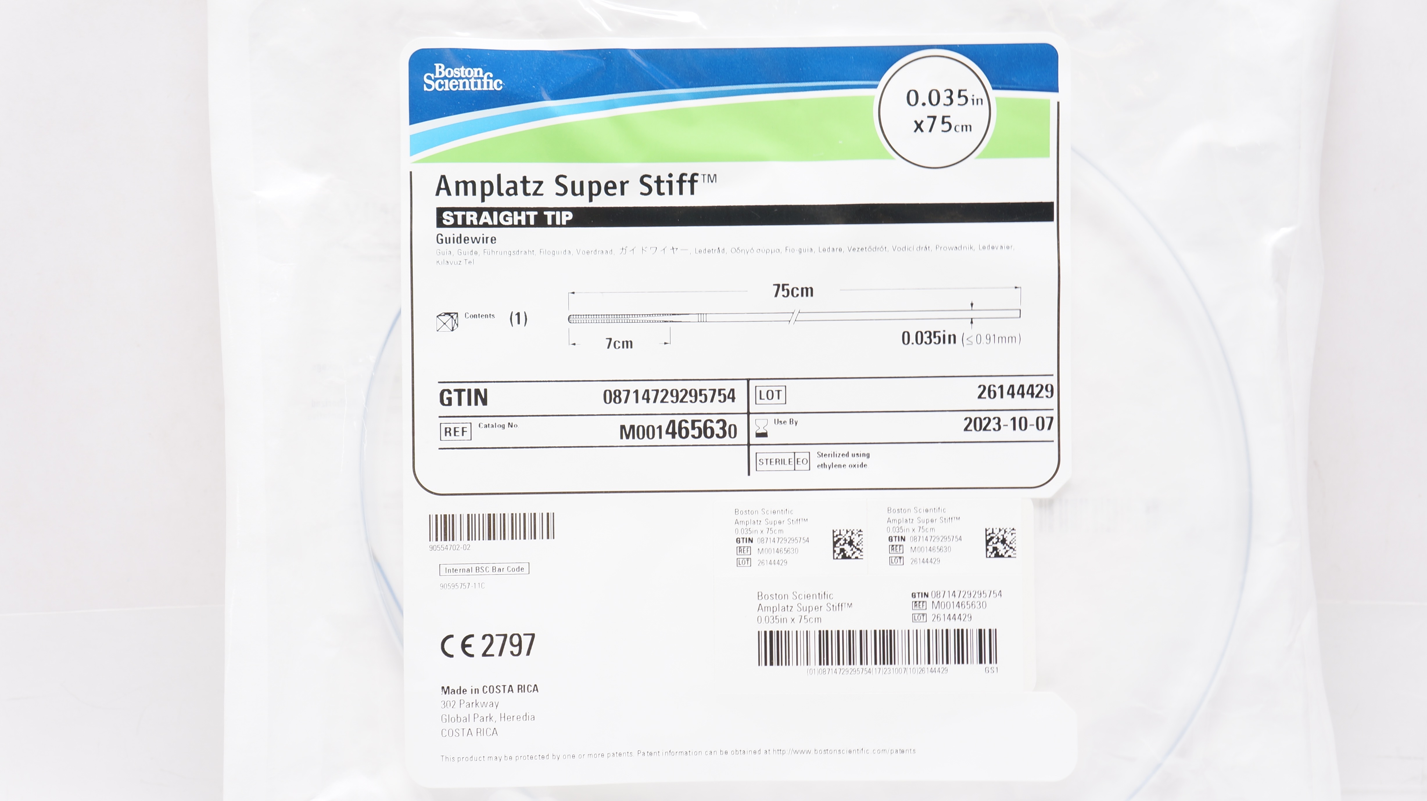 アポバスタートF 6本セット Boston Scientific M001465630 Amplatz Super Stiff Guidewire