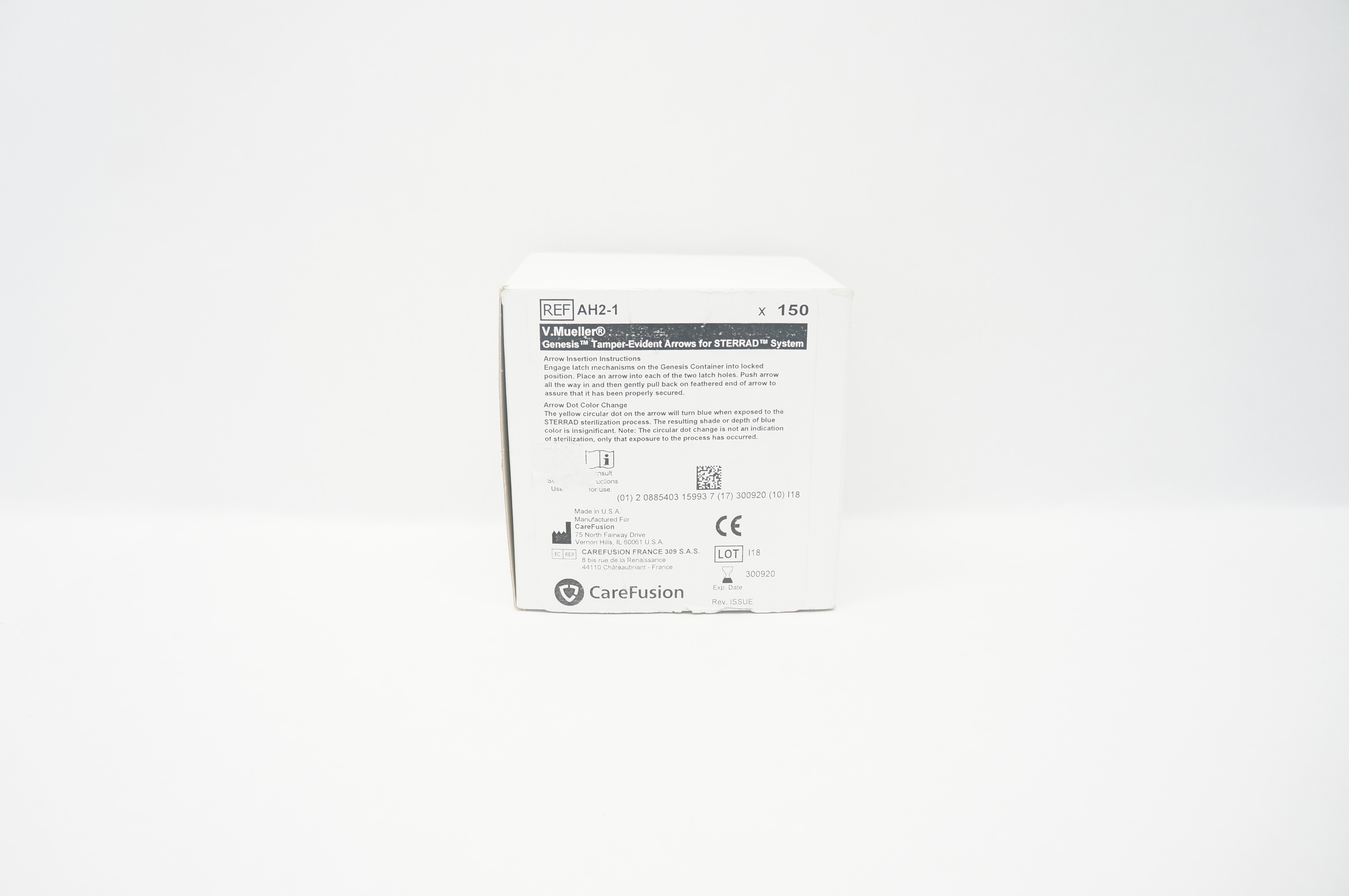 CareFusion AH21 V.Mueller Genesis TamperEvident Arrows Box of 150