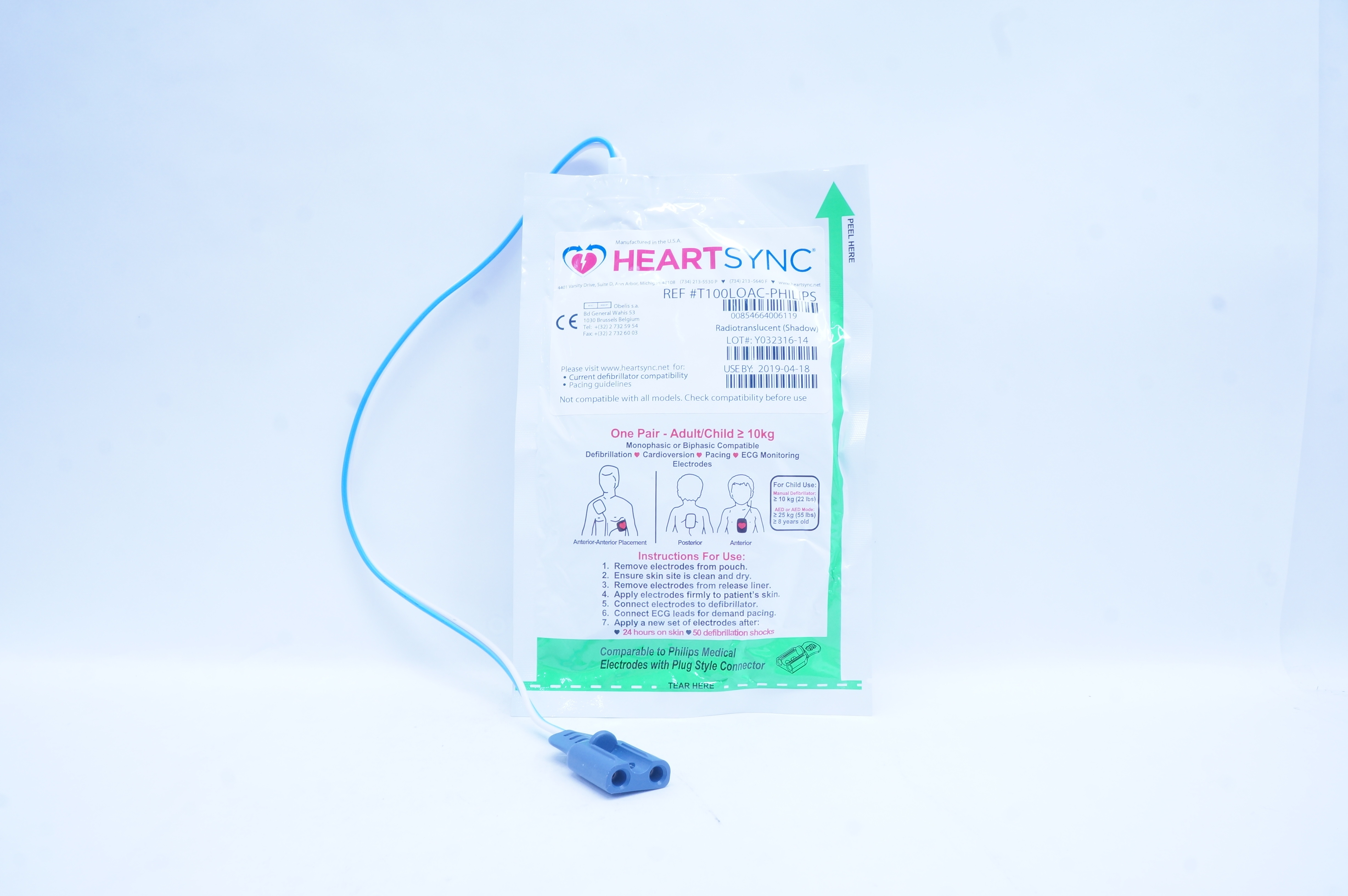 HeartSync T100LOAC-PHILIPS Adult/Child Defibrillation Electrodes ≥ 10kg (x)
