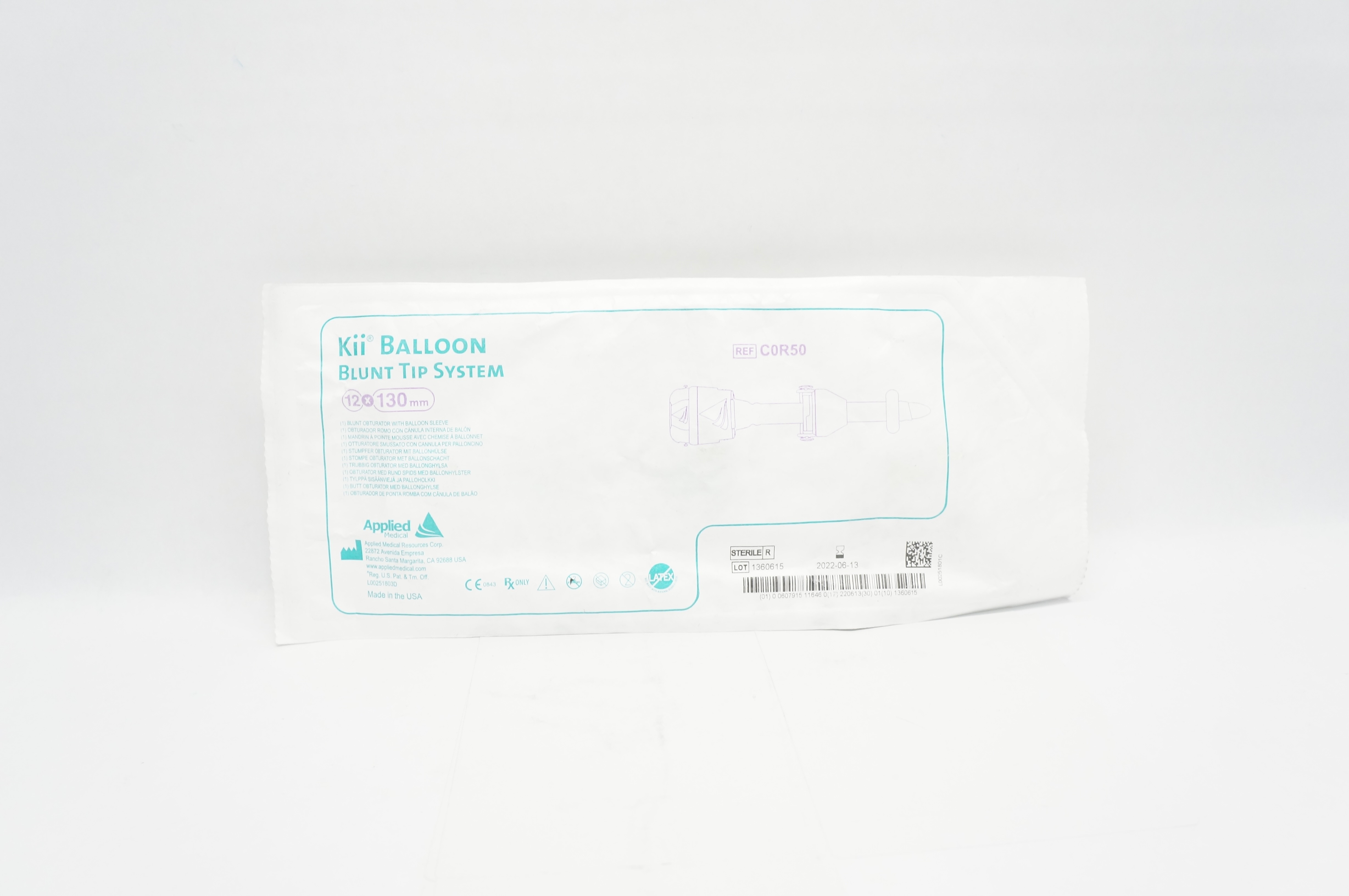 Applied Medical C0R50 Kii Balloon Blunt Tip System 12 x 130mm (x)