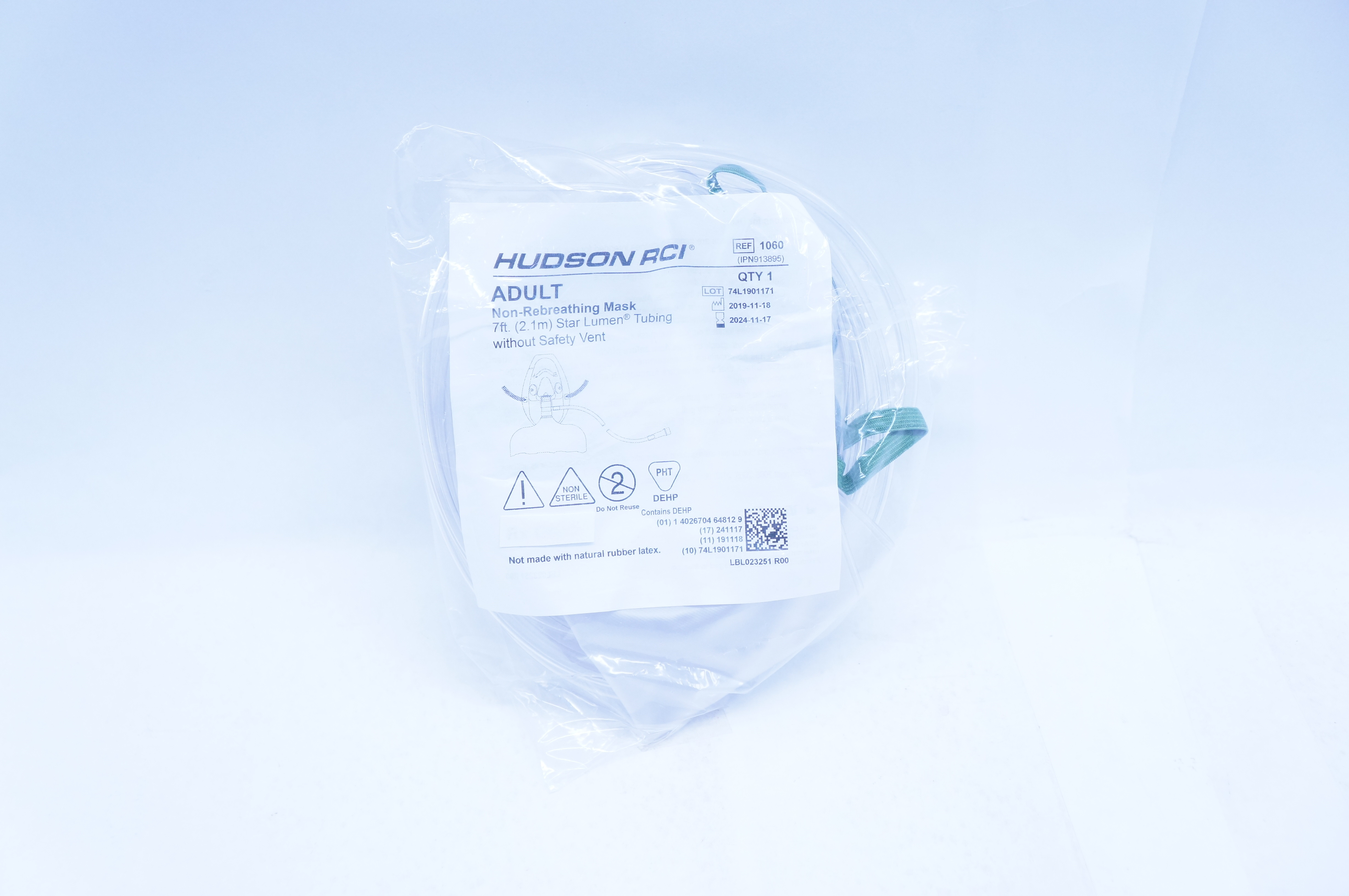 Hudson RCI 1060 Adult Non-Rebreathing Mask