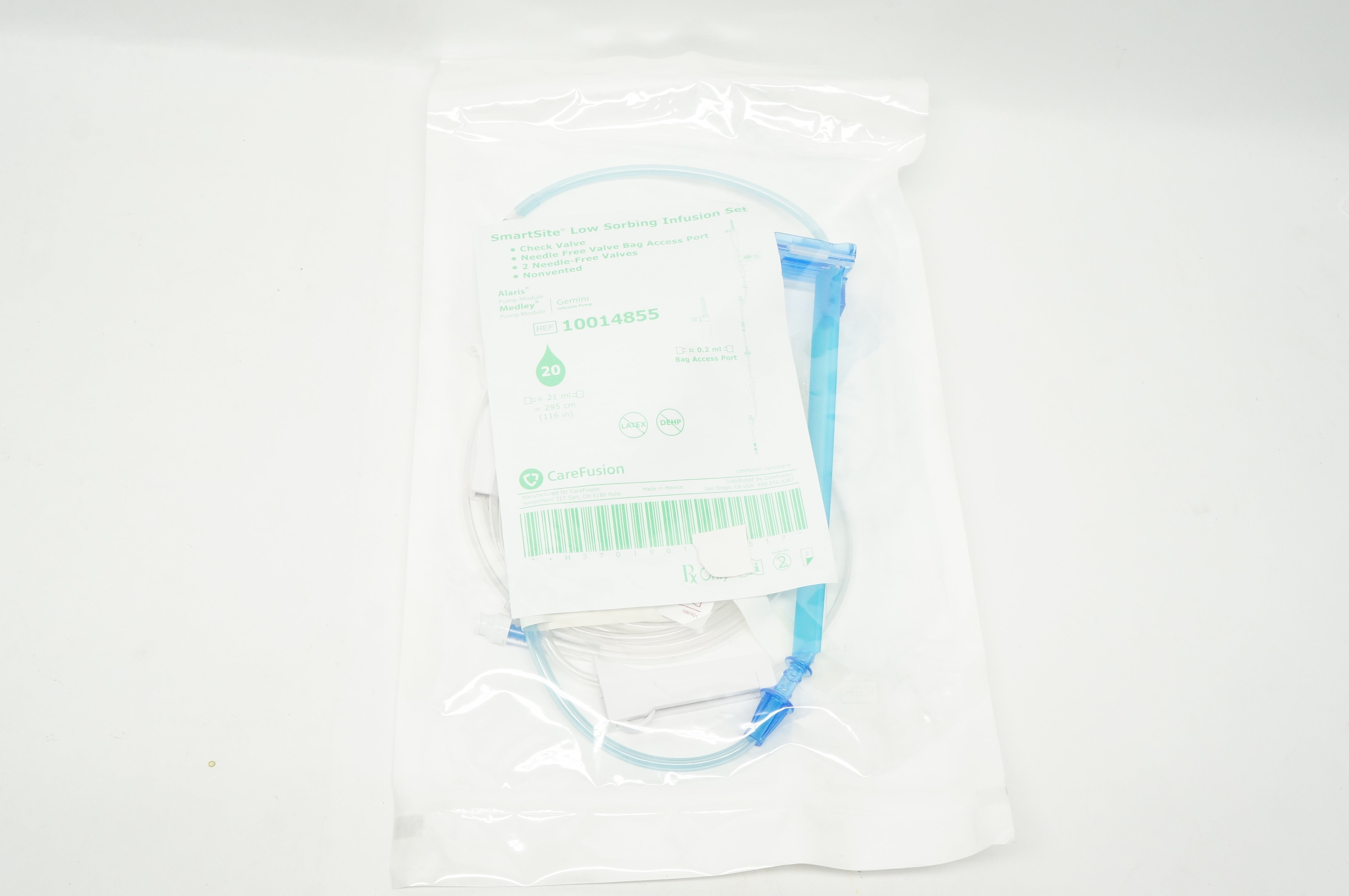 CareFusion 10014855 SmartSite Low Sorbing Infusion Set 20ml (x)