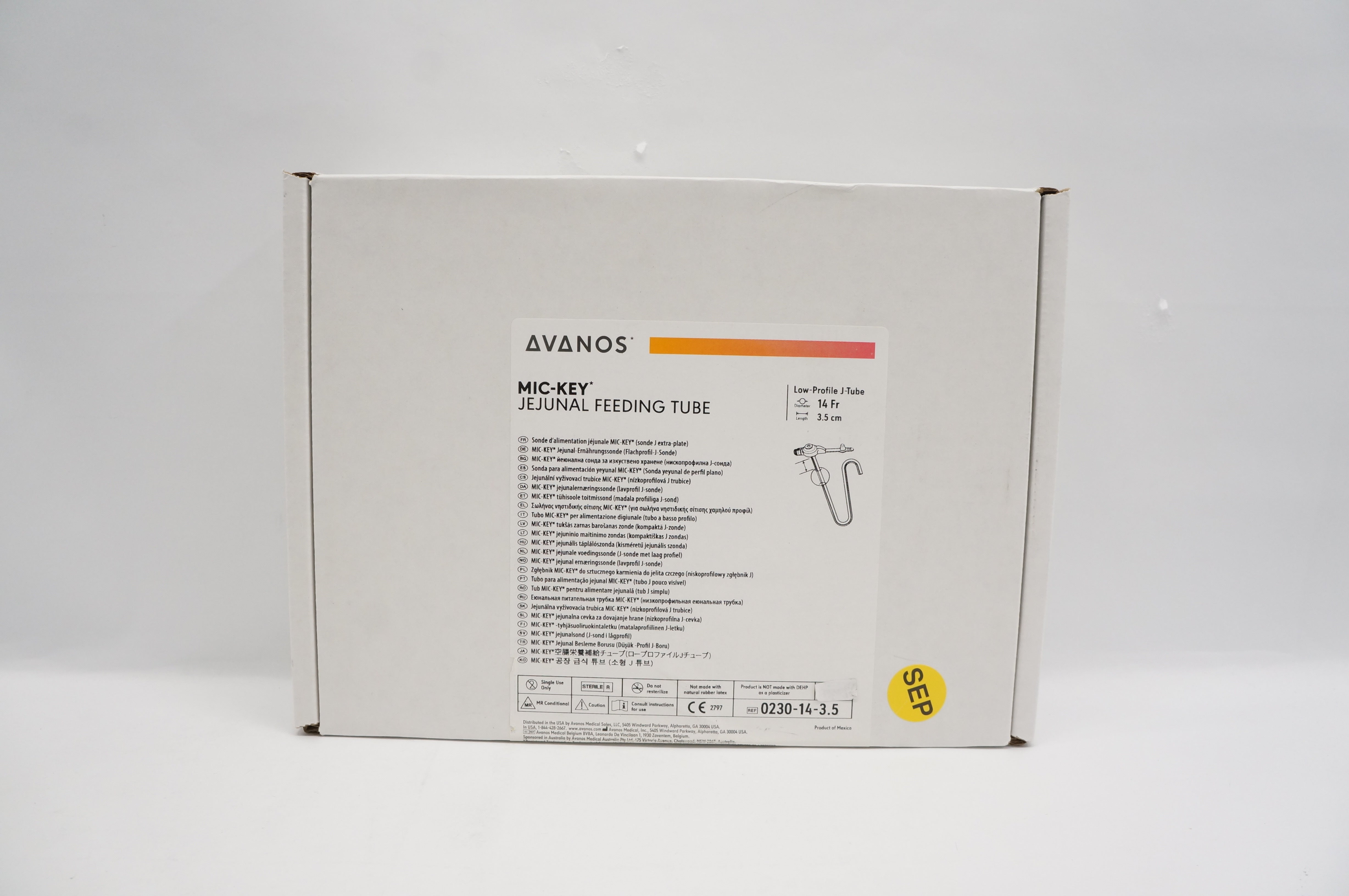 Avanos 0230-14-3.5 Mic-Key Jejunal Feeding Tube 14Fr x 3.5 cm. (x)