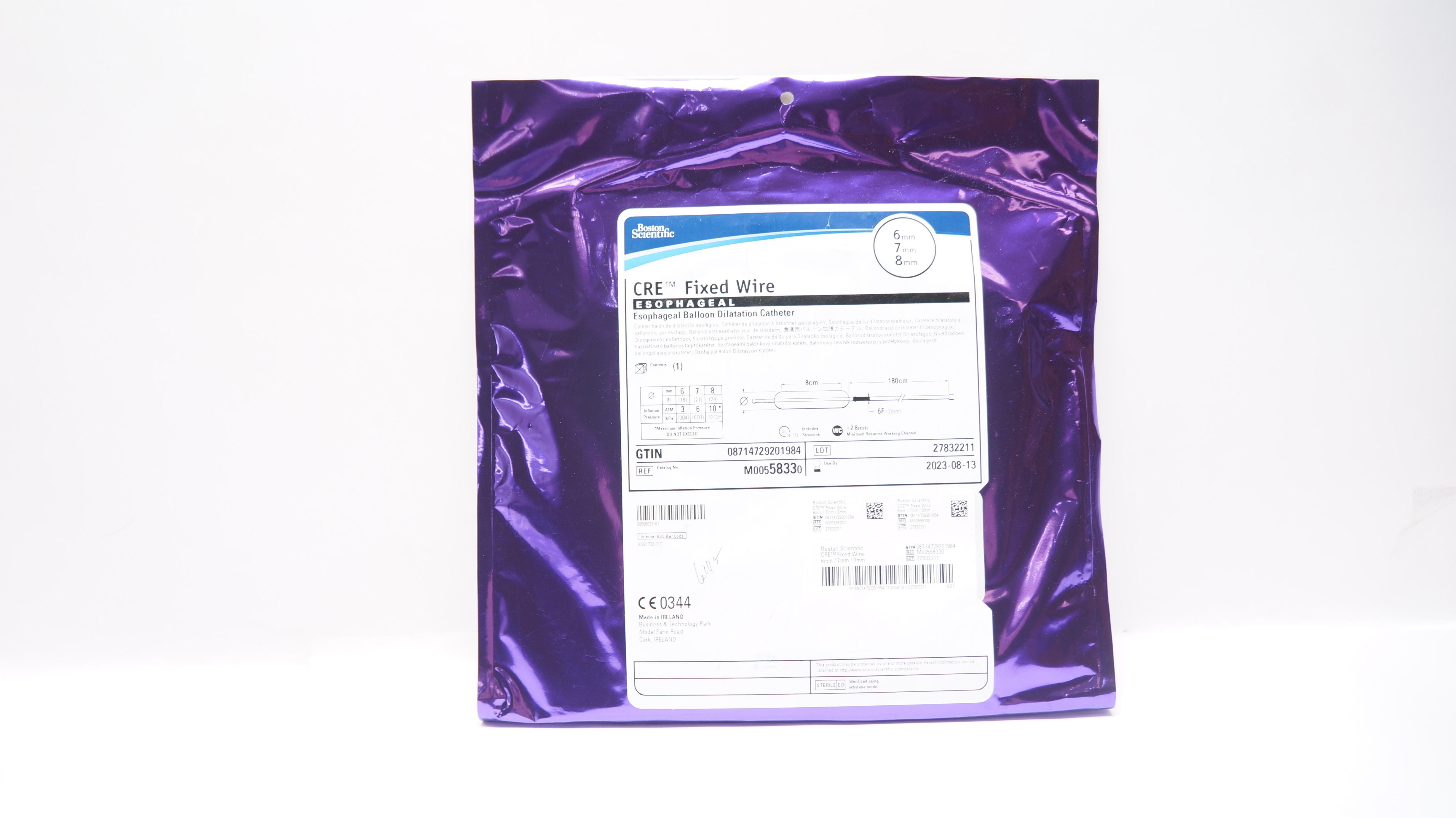 Boston Scientific M00558330 CRE Esophageal Dilatation Cath. 6 x 7 x 8mm (x)