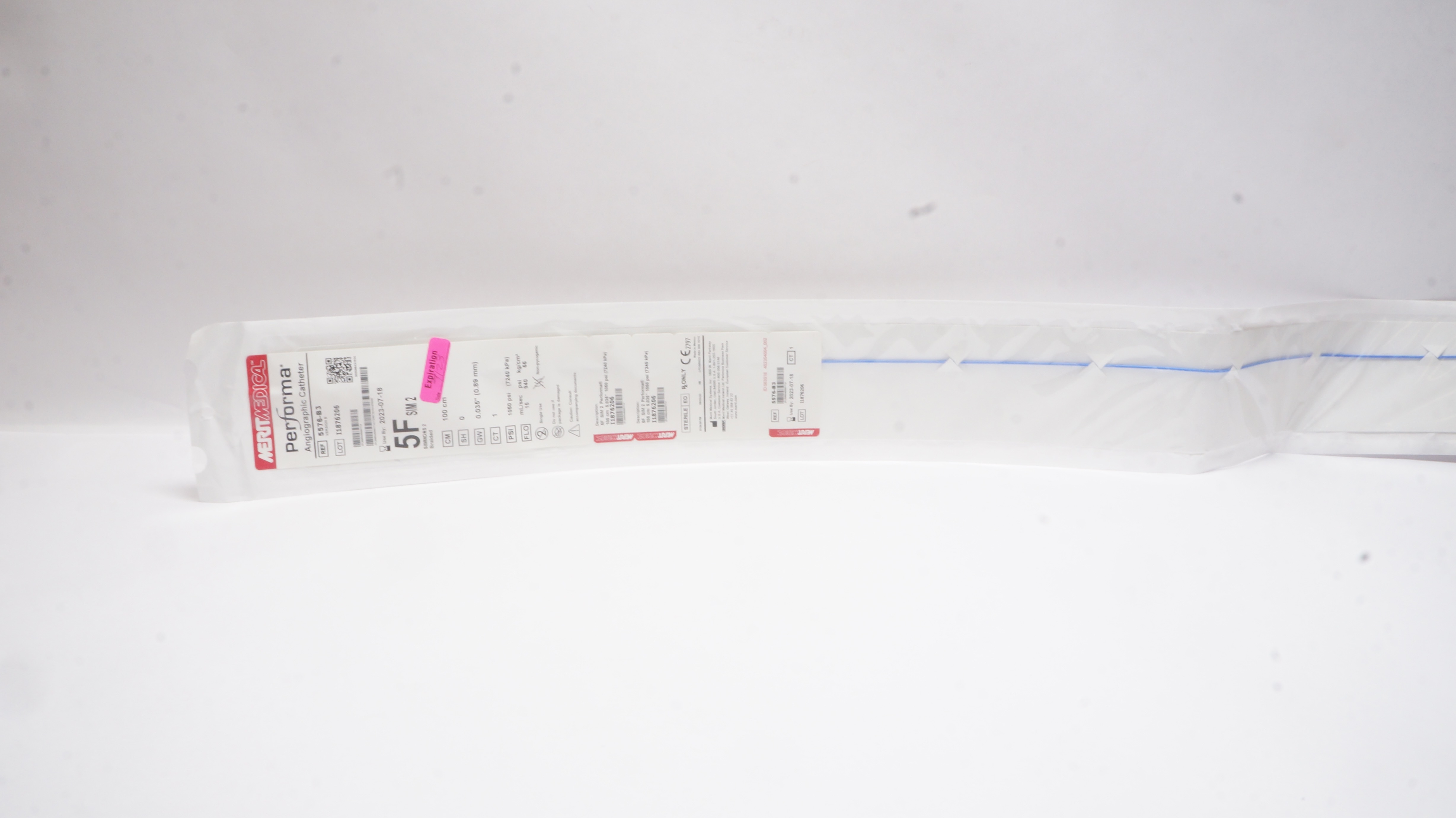 Merit Medical 5576B3 Performa SIM2 Angiographic Catheter 5F (x)