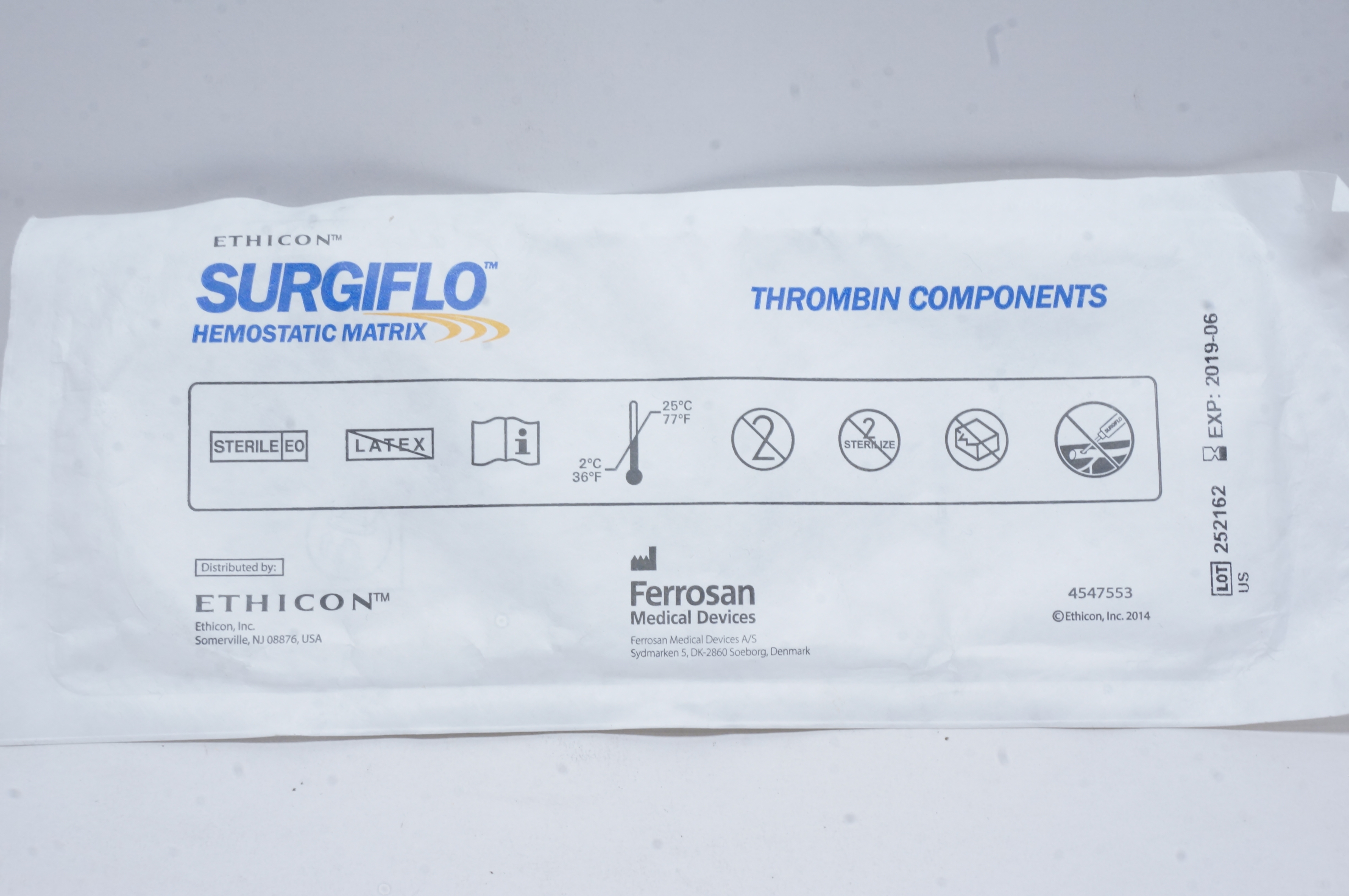 Ethicon SURGIFLO Hemostatic Matrix Thrombin Components (x)
