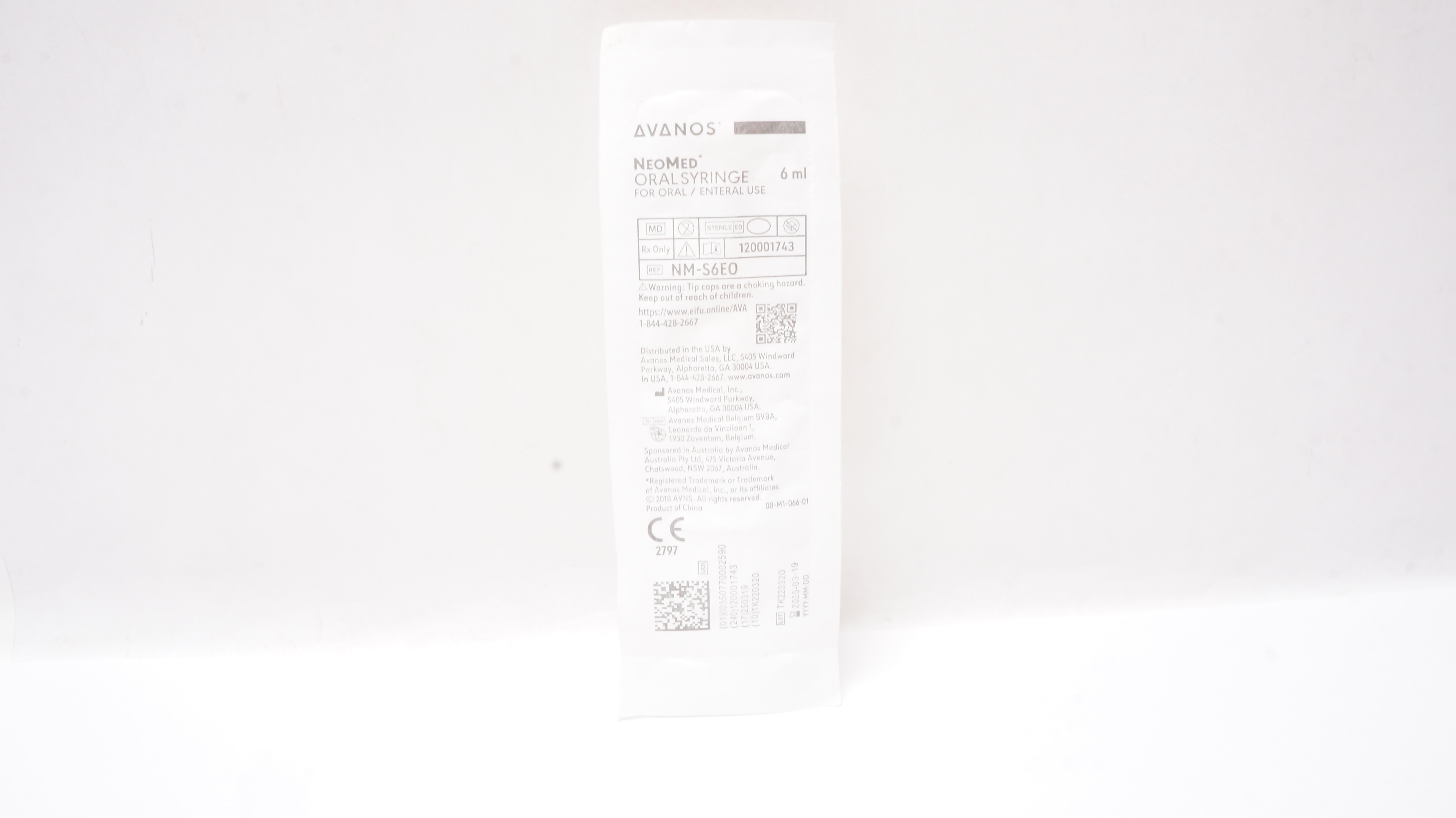 NeoMed NM-S6EO Oral Syringe for Oral/Enteral 6mL
