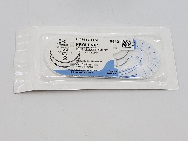 Ethicon 8842 3-0 PROLENE, MH, 36mm 1/2c Taper, 36in. (x)