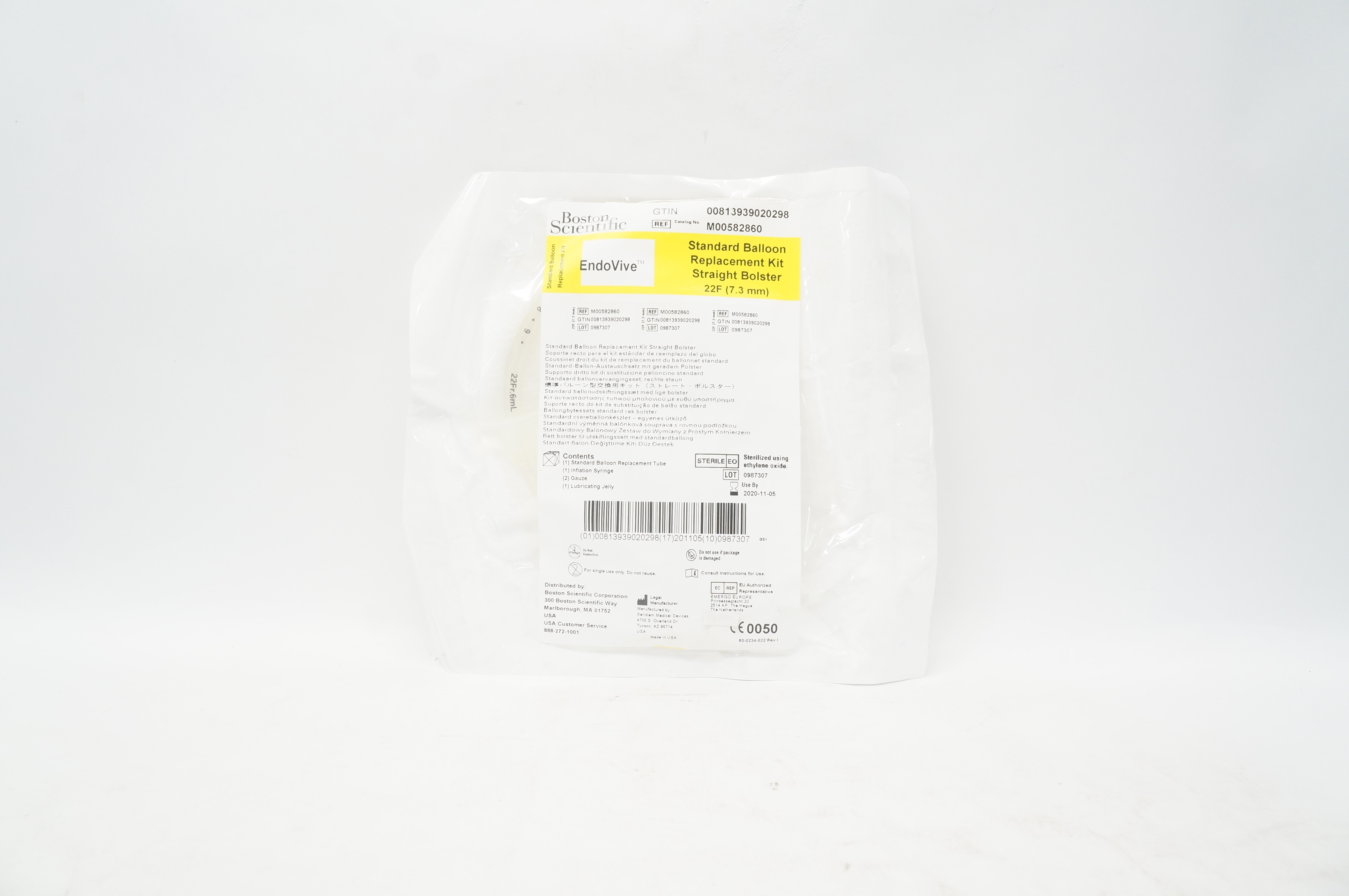 Boston Scientific M00582860 EndoVive Standard Balloon Replacement Kit 22F (x)