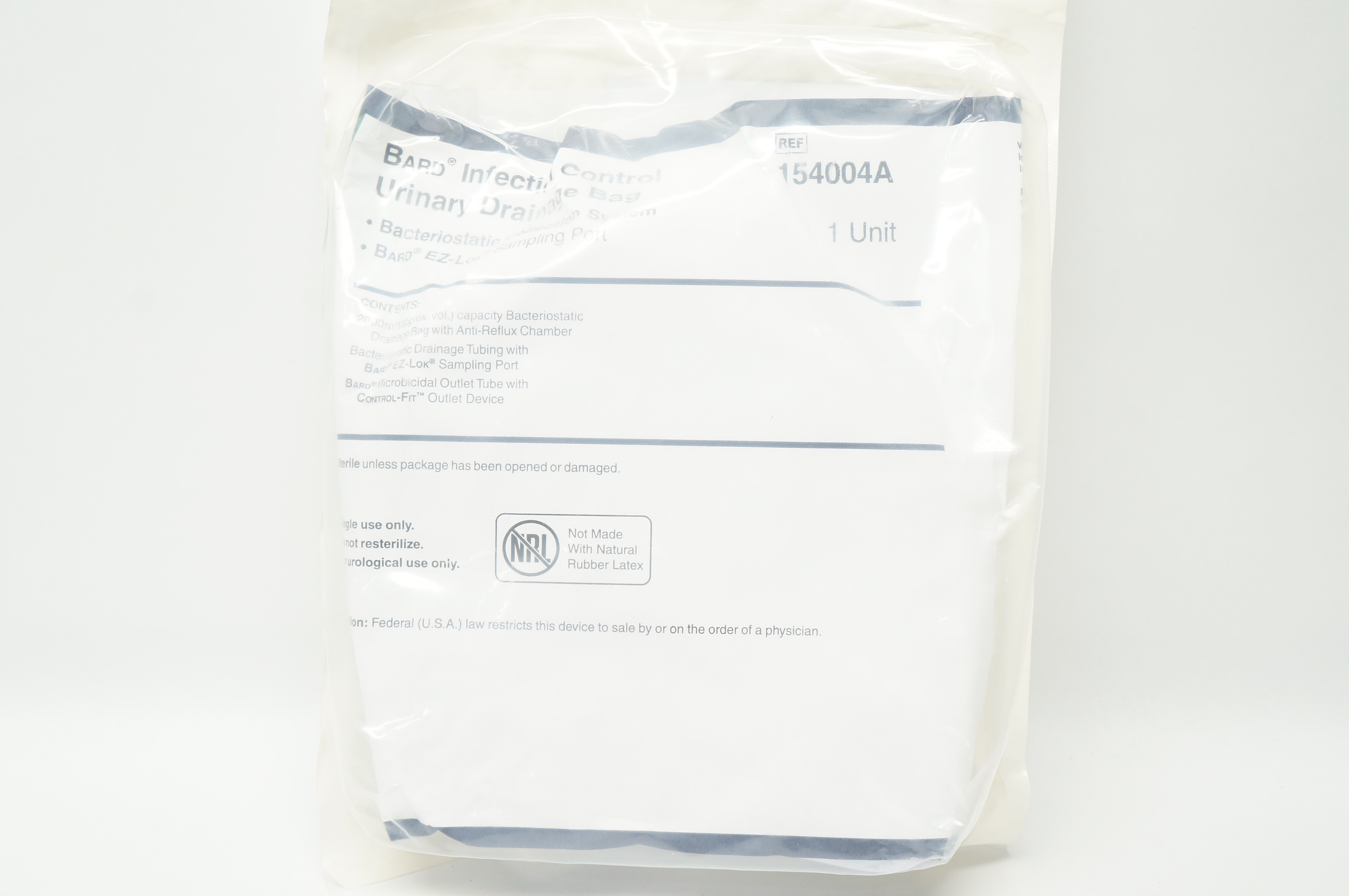 Bard 154004A Infection Control Urinary Drainage Bag