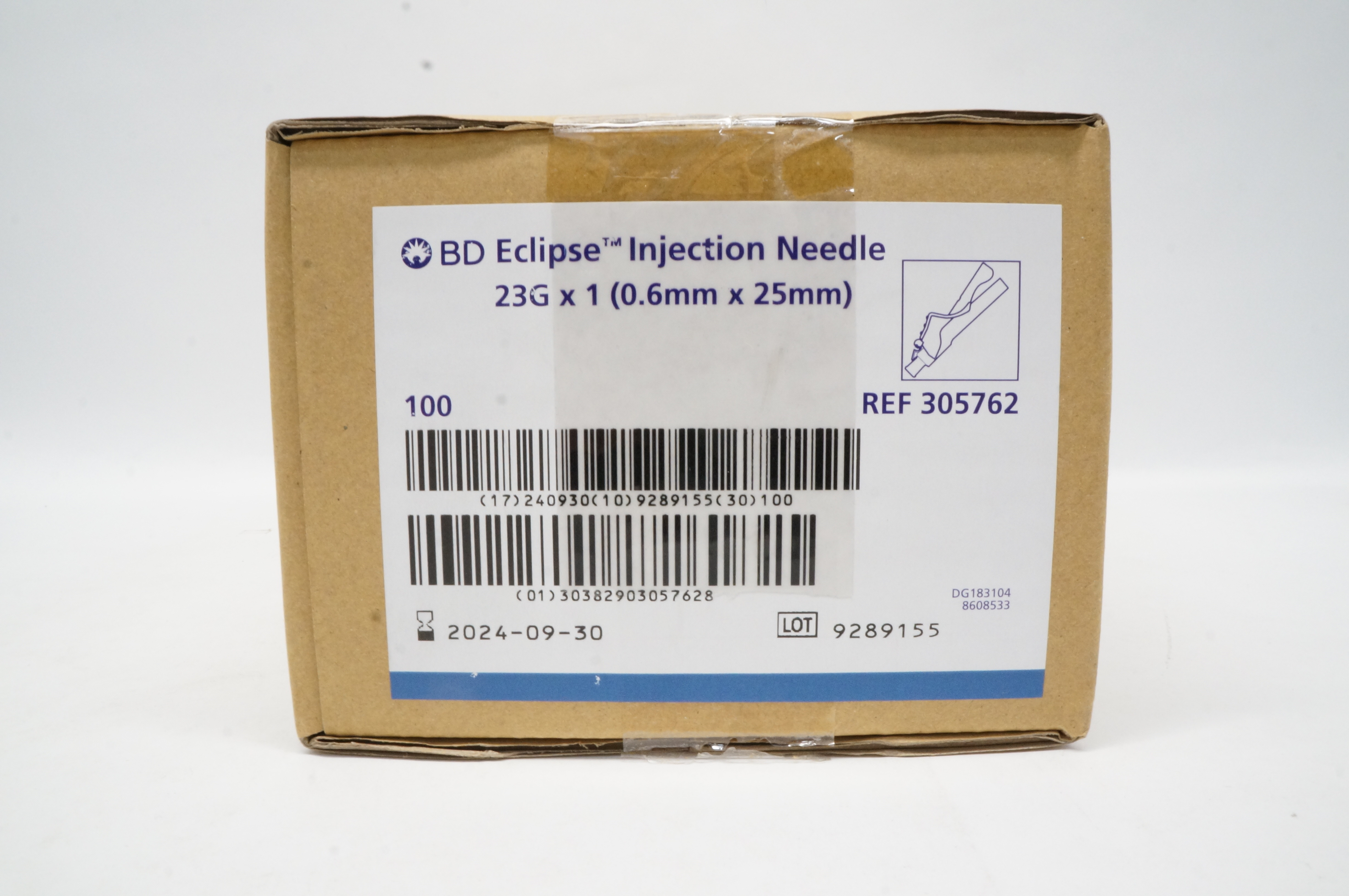 BD 305762 Eclipse Injection Ndle 23G x 1 - Box of 100