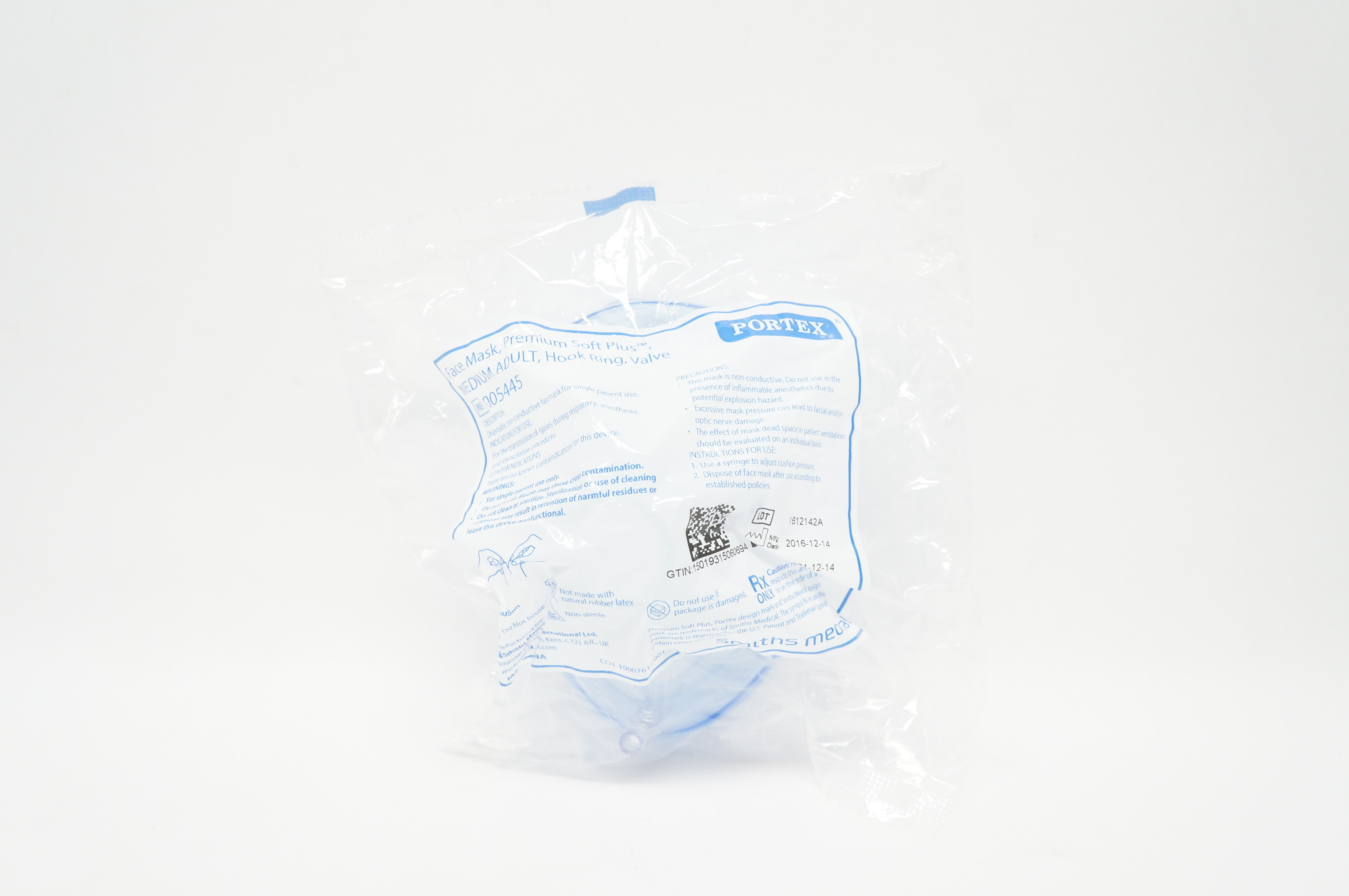 Smiths Medical 005445 Portex Face Mask Premium Soft Plus Medium Adult (x)