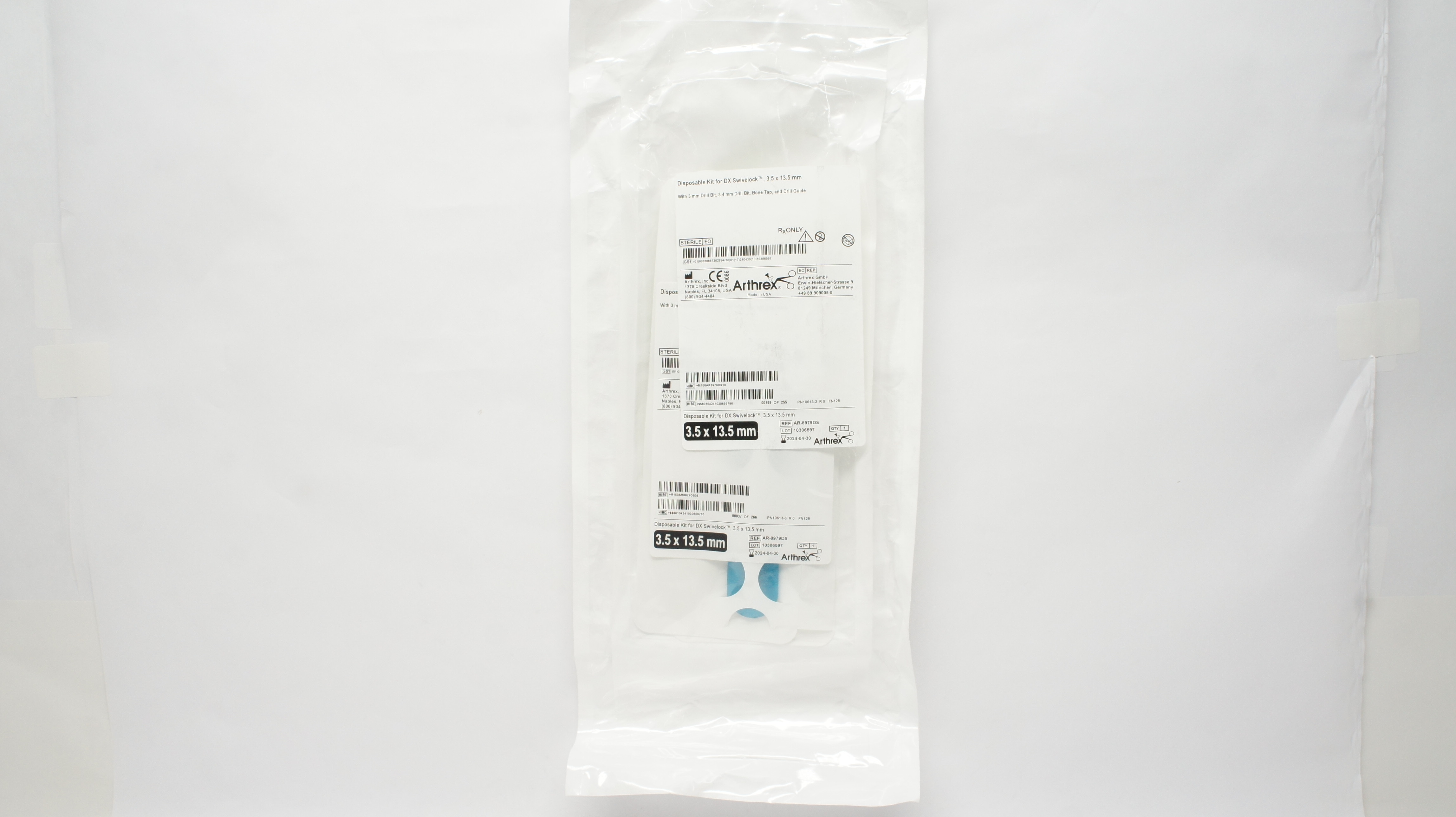 Arthrex AR-8979DS Disposable Kit for DX Swivelock 3.5 x 13.5mm