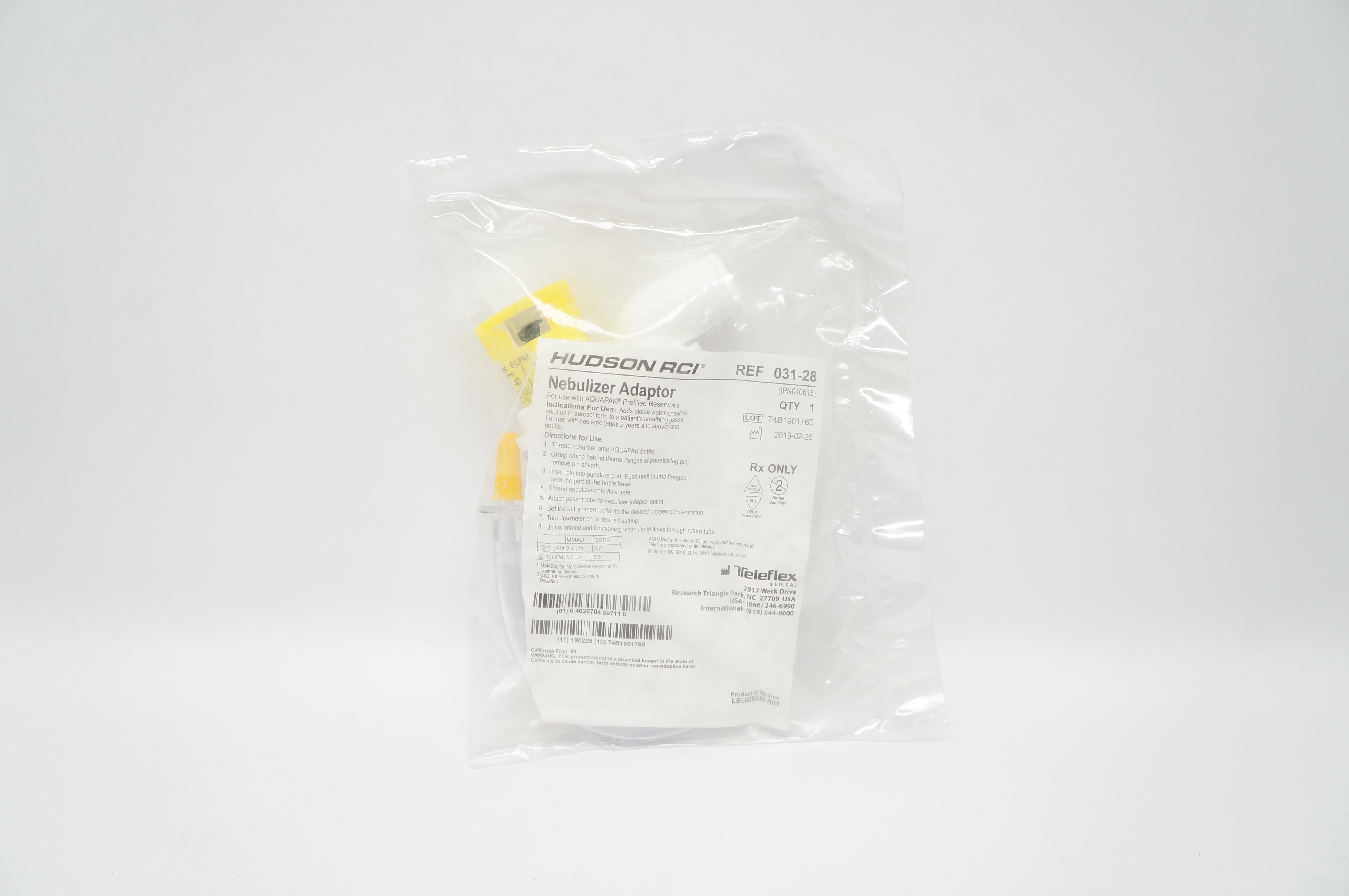 Teleflex 031-28 Hudson RCI Nebulizer Adaptor (x)