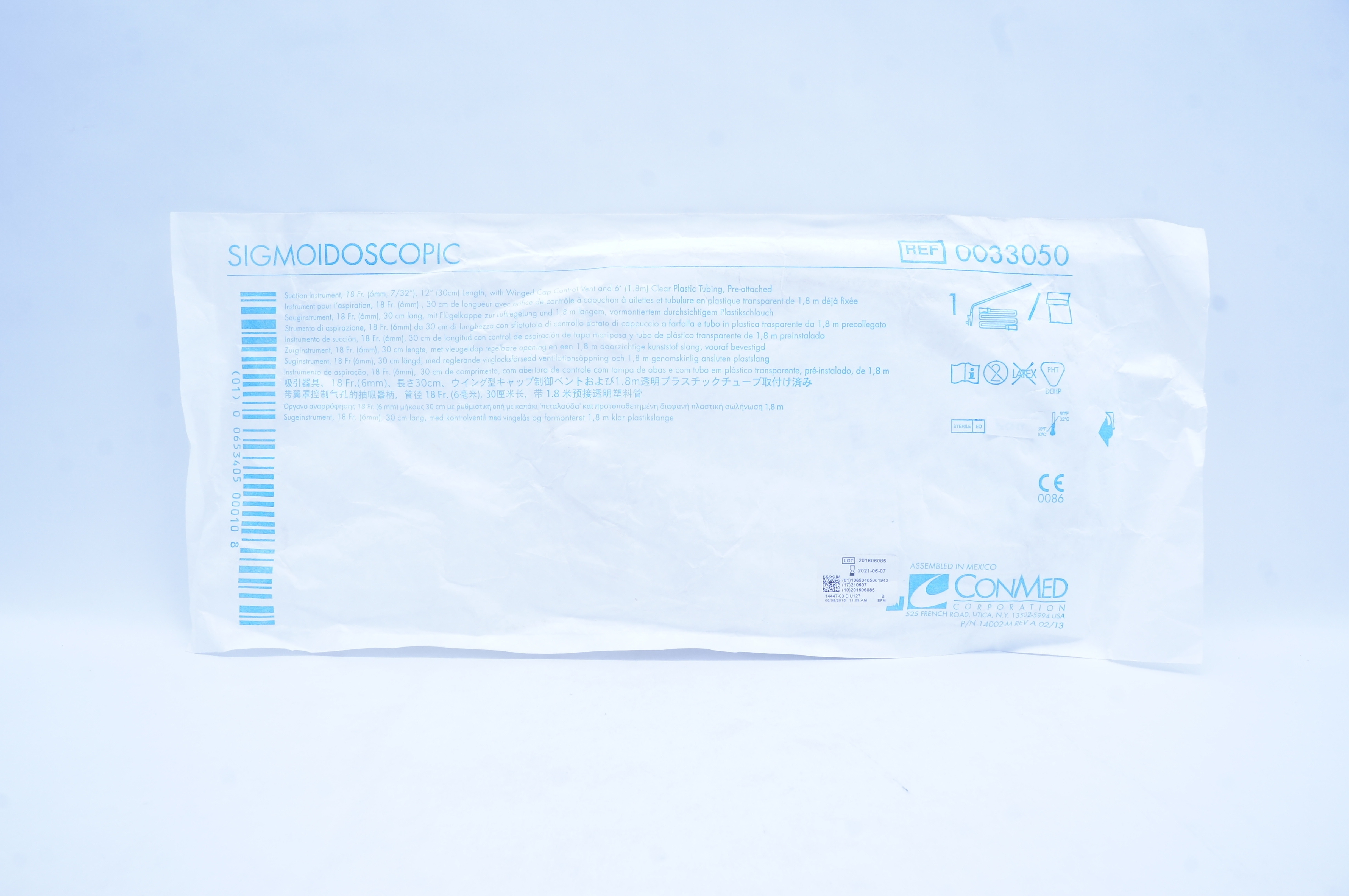 ConMed 0033050 Suction Instrument 18Fr x 12inch