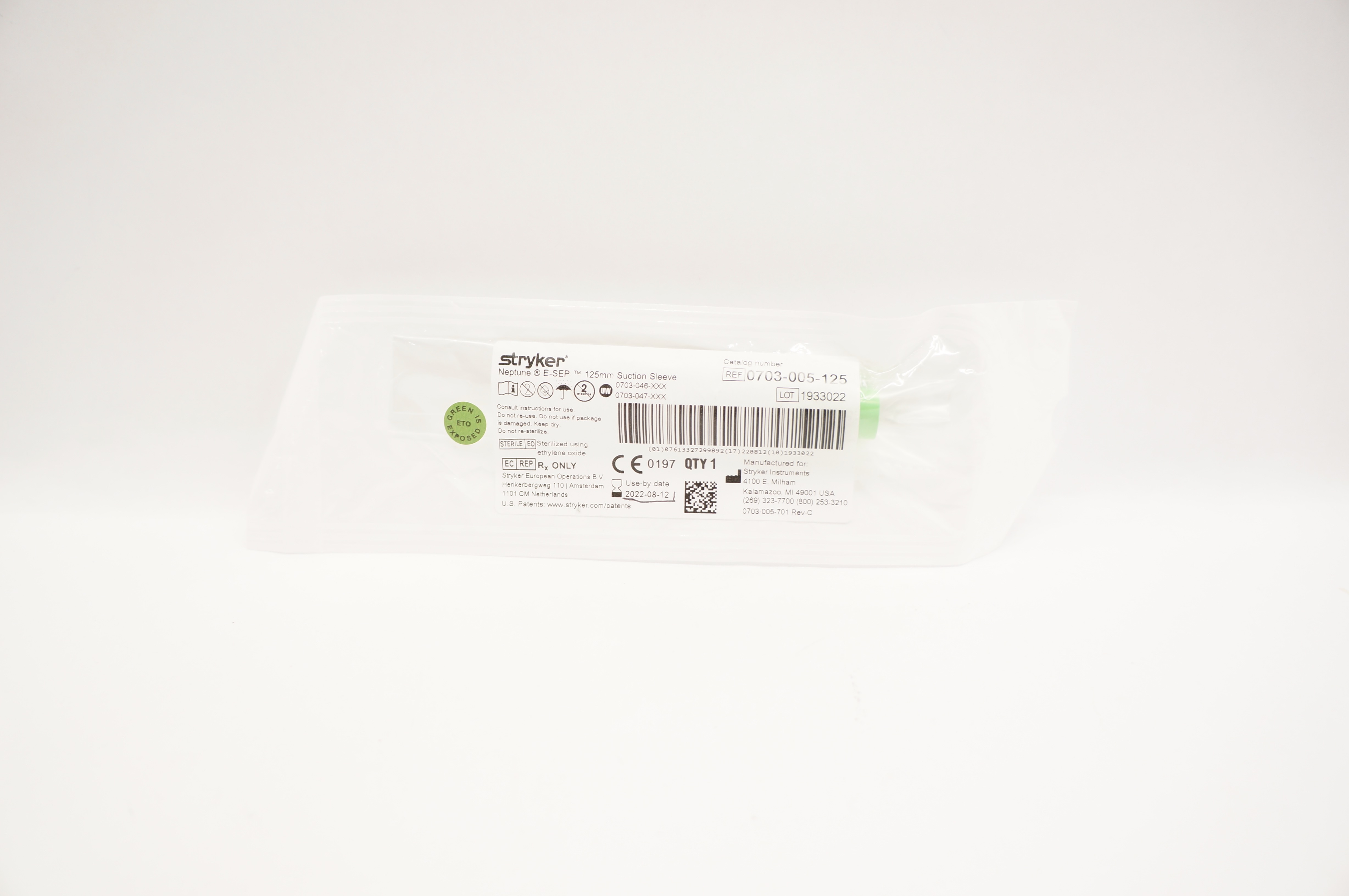 Stryker 0703-005-125 Neptune E-Sep 125mm Suction Sleeve (x)