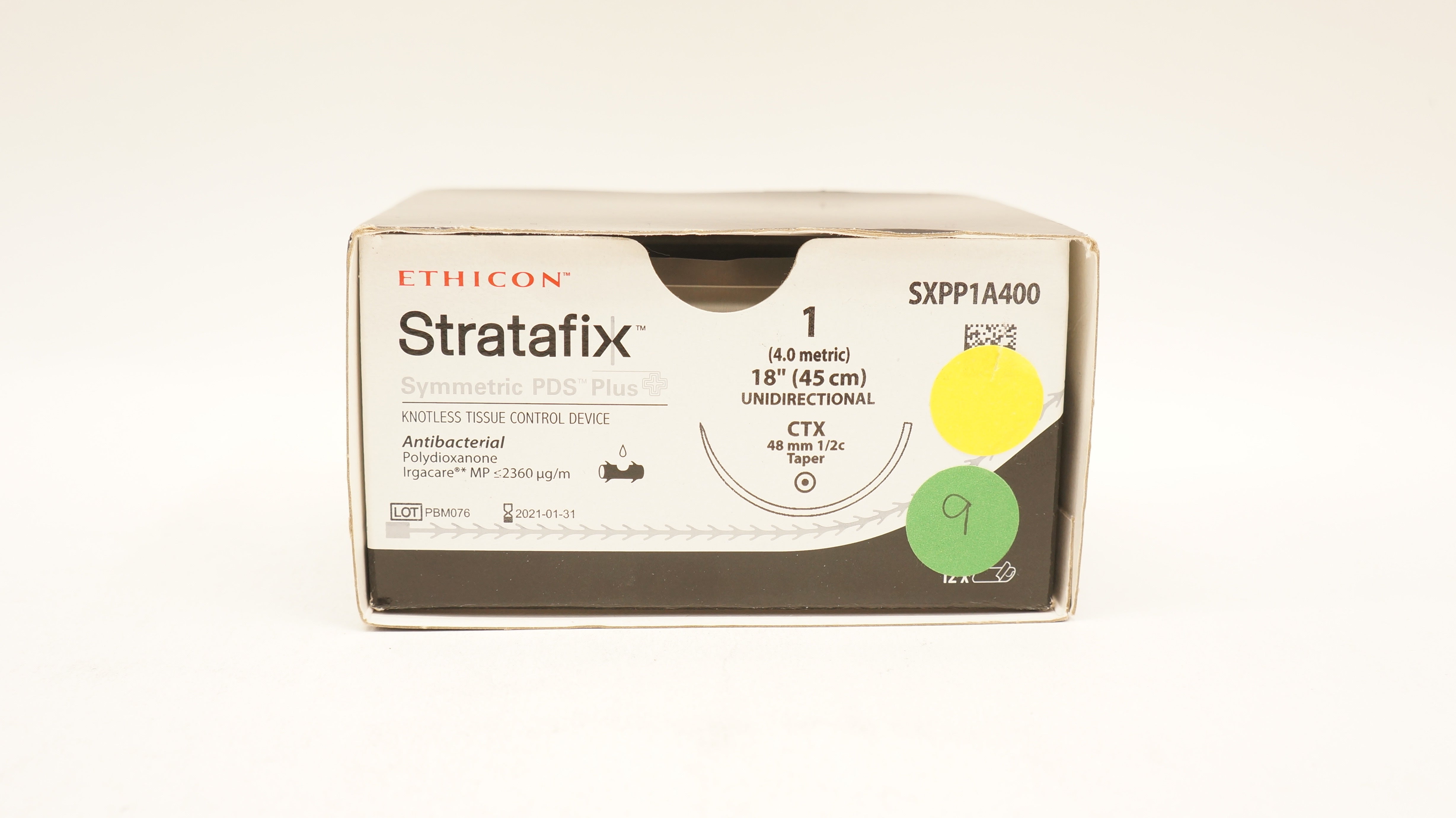 Ethicon SXPP1A400 1 Stratafix PDS Plus CTX 48mm 1/2c Taper 18inch (x