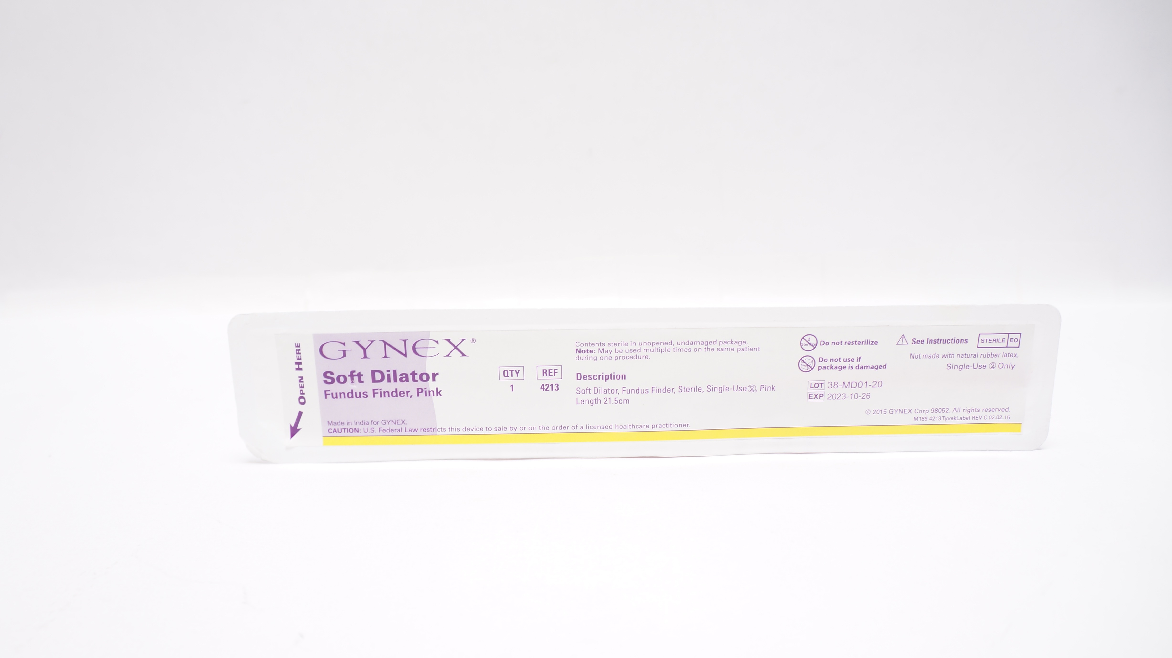 Gynex 4213 Soft Dilator Fundus Finder,Pink (x)