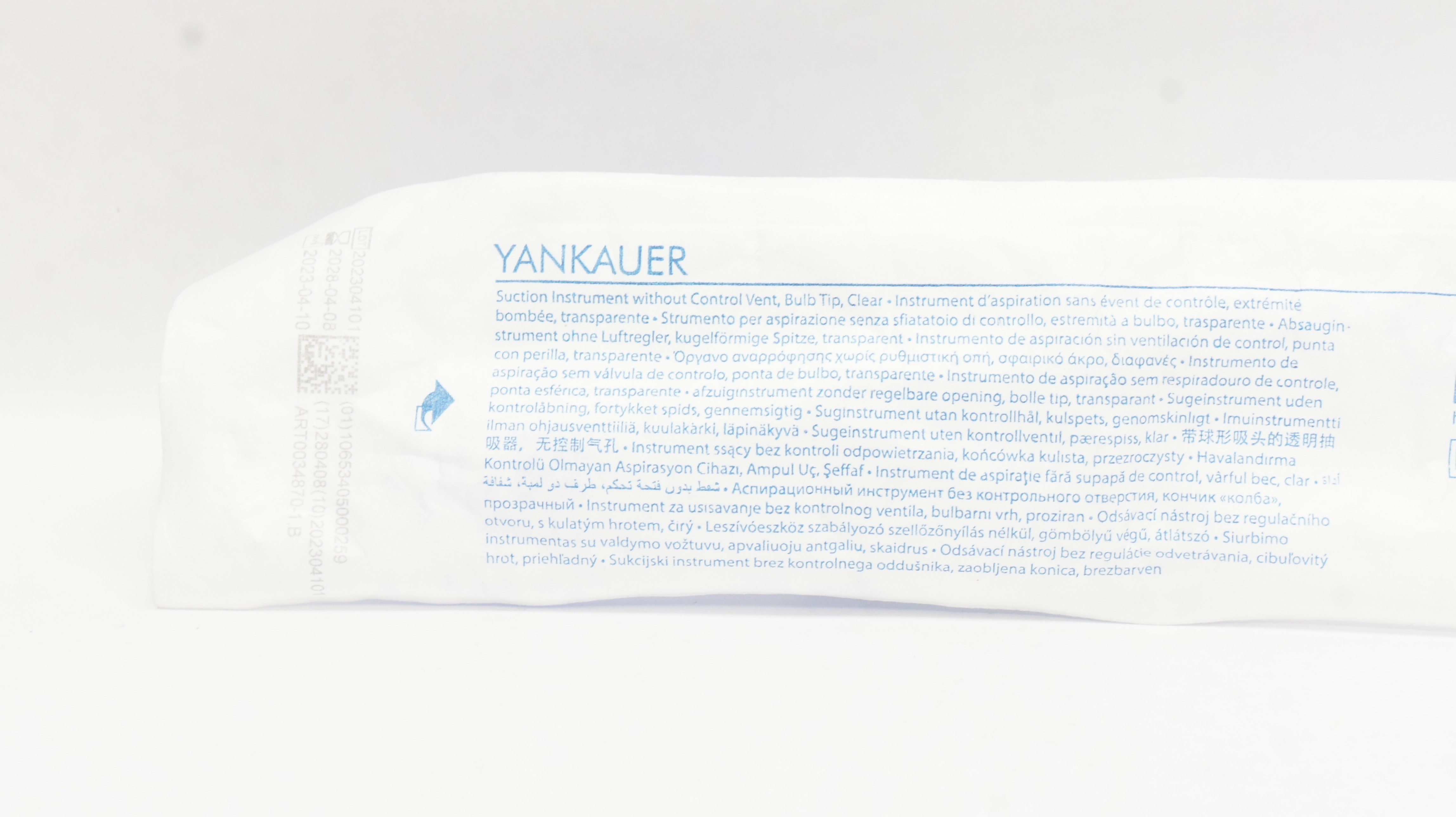 Conmed 0034870 Yankauer Suction Instrument without Control Vent, Bulb Tip