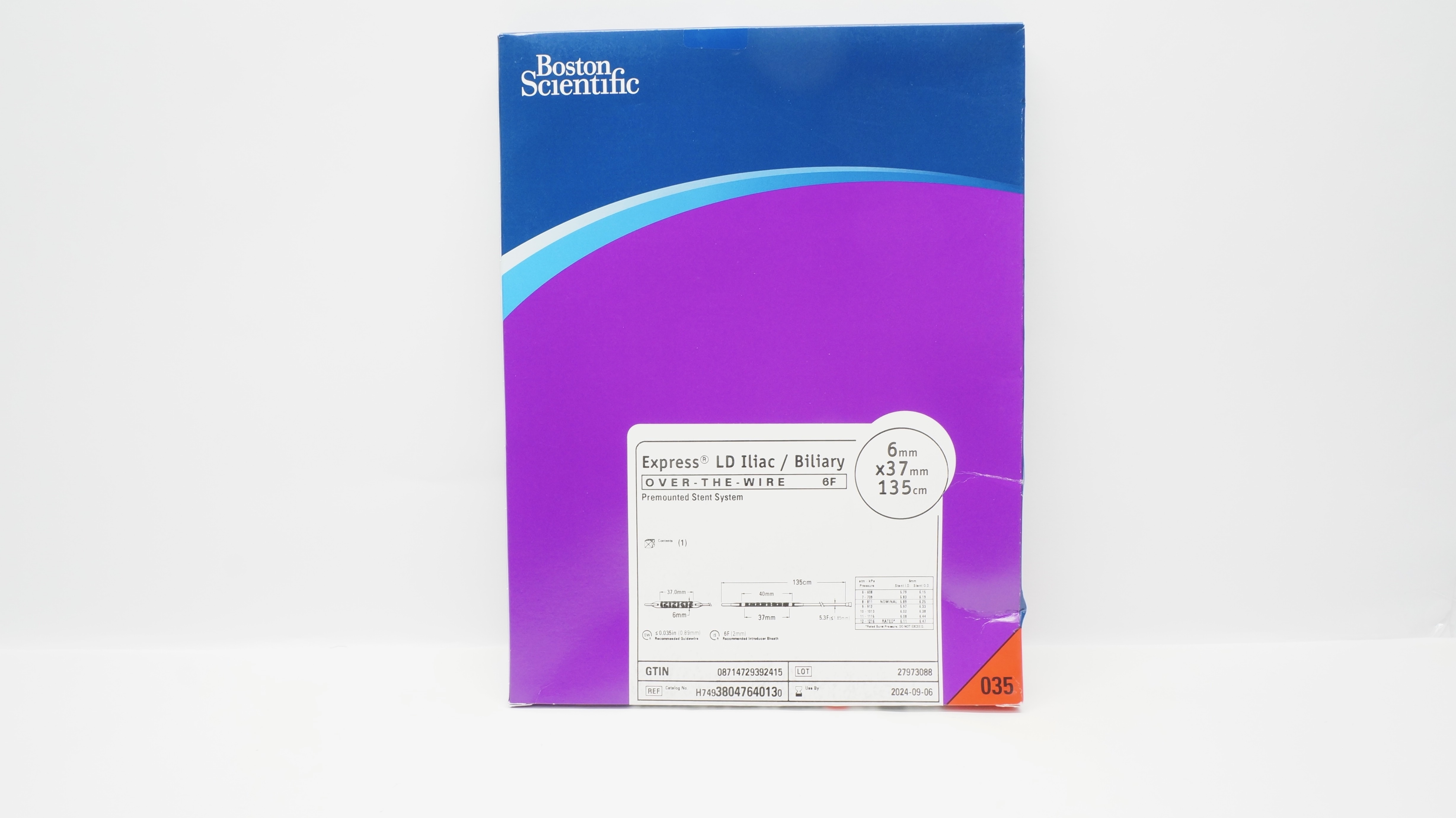 Boston Scientific H74938047640130 Express LD Iliac Stnt System 6mmx37mmx135cm(x)