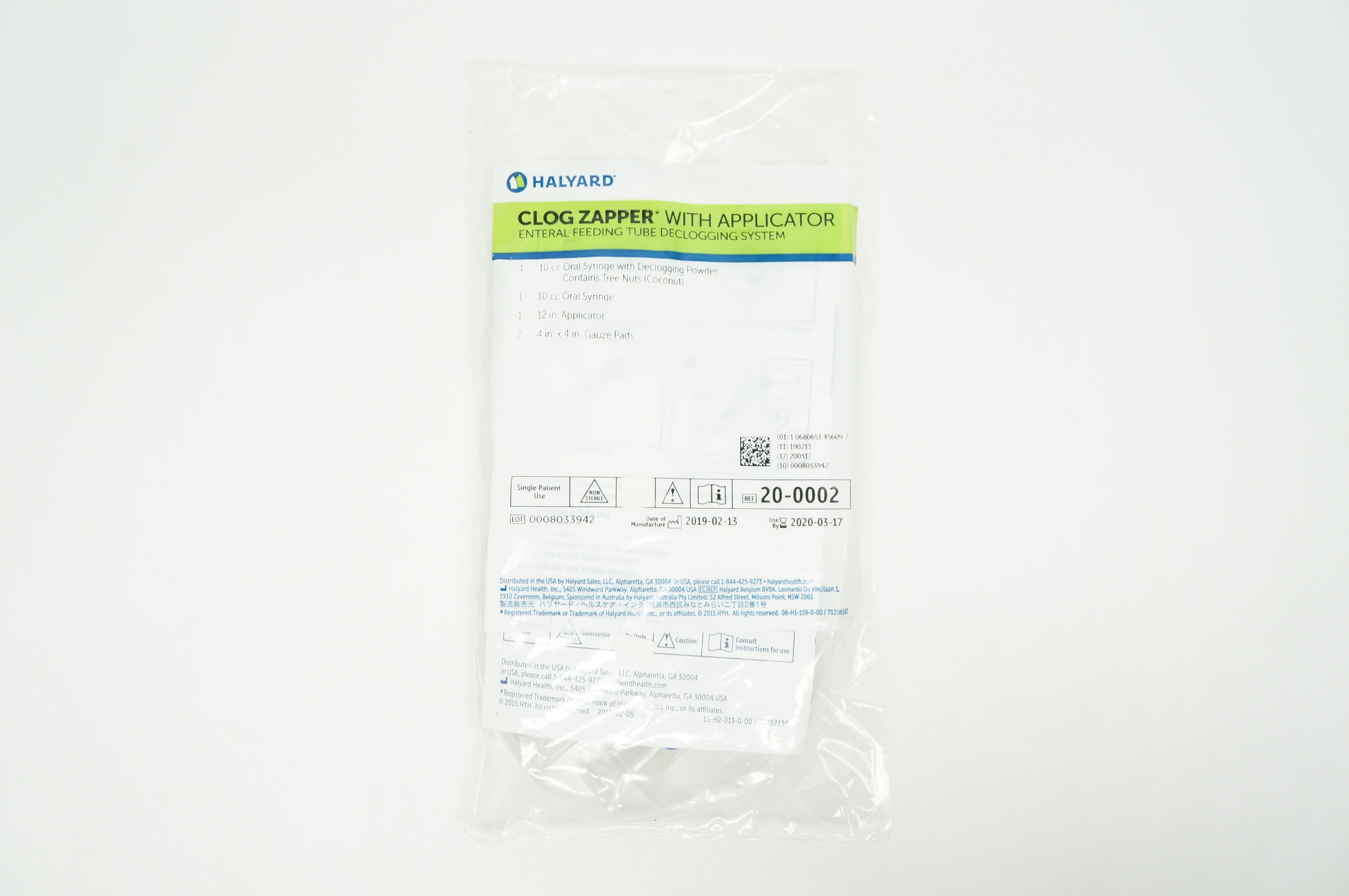 Halyard 200002 Clog Zapper Enteral Feeding Tube Declogging System (x)