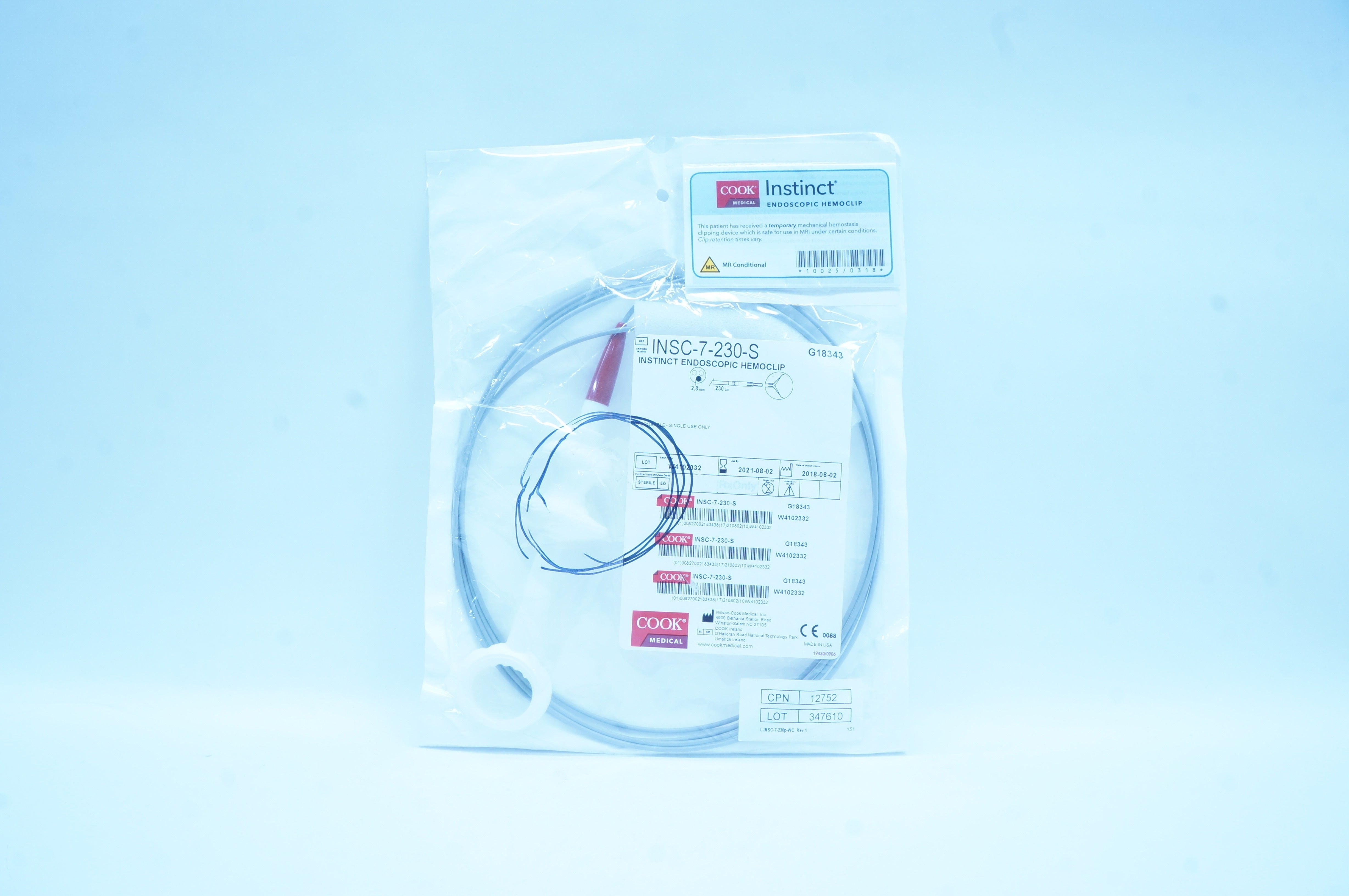 Cook Medical G18343 Instinct Endoscopic Hemoclip 2.8mm x 230cm