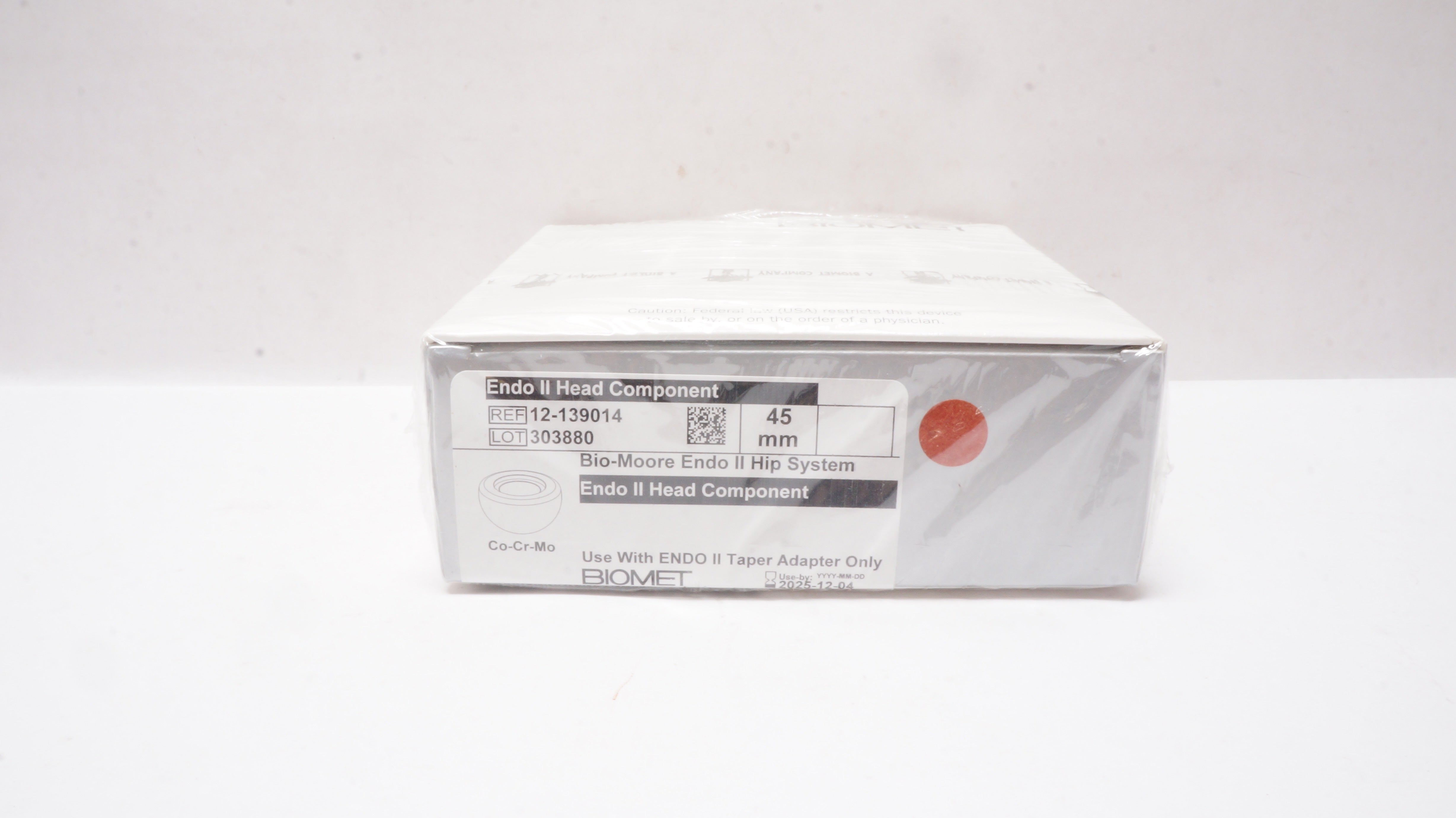 Biomet 12-139014 Endo II Head 45mm CO-CR-MO Alloy
