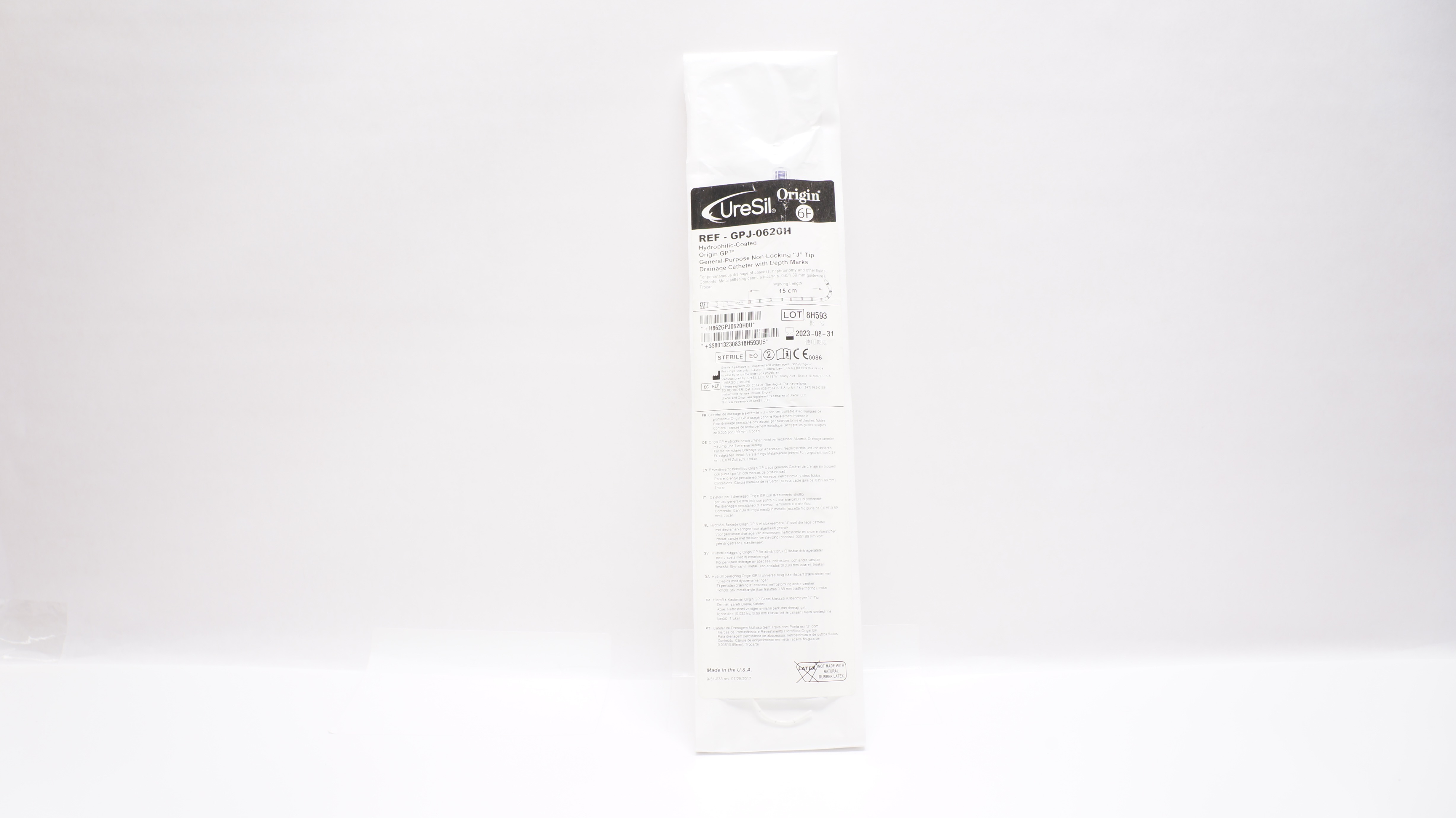 UreSil GPJ-0620H Origin GP Hydrophilic-Coated General-Purpose J-Tip Cath.(x)