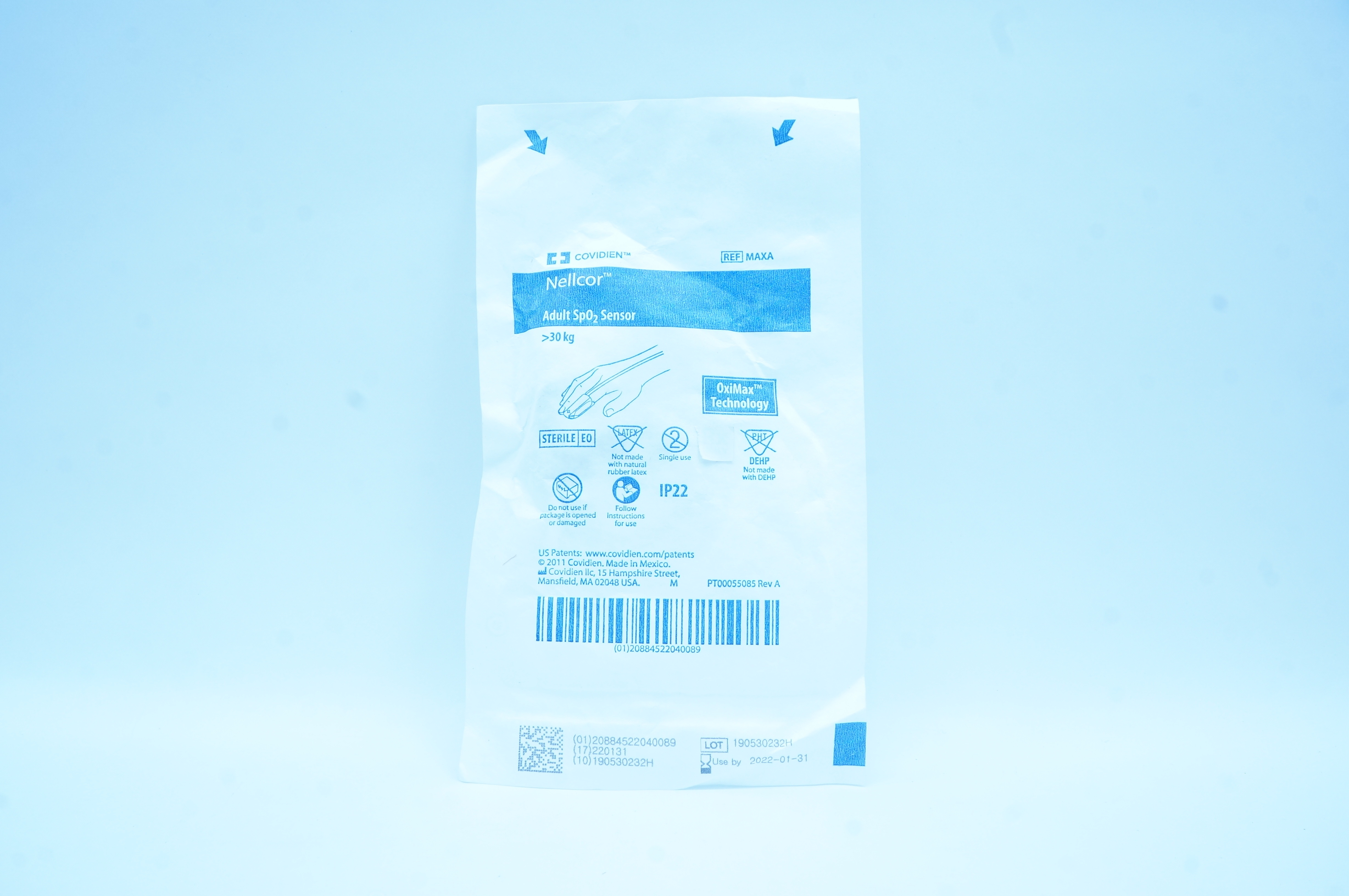 Covidien MAXA Nellcor Adult SpO2 Sensor >30kg