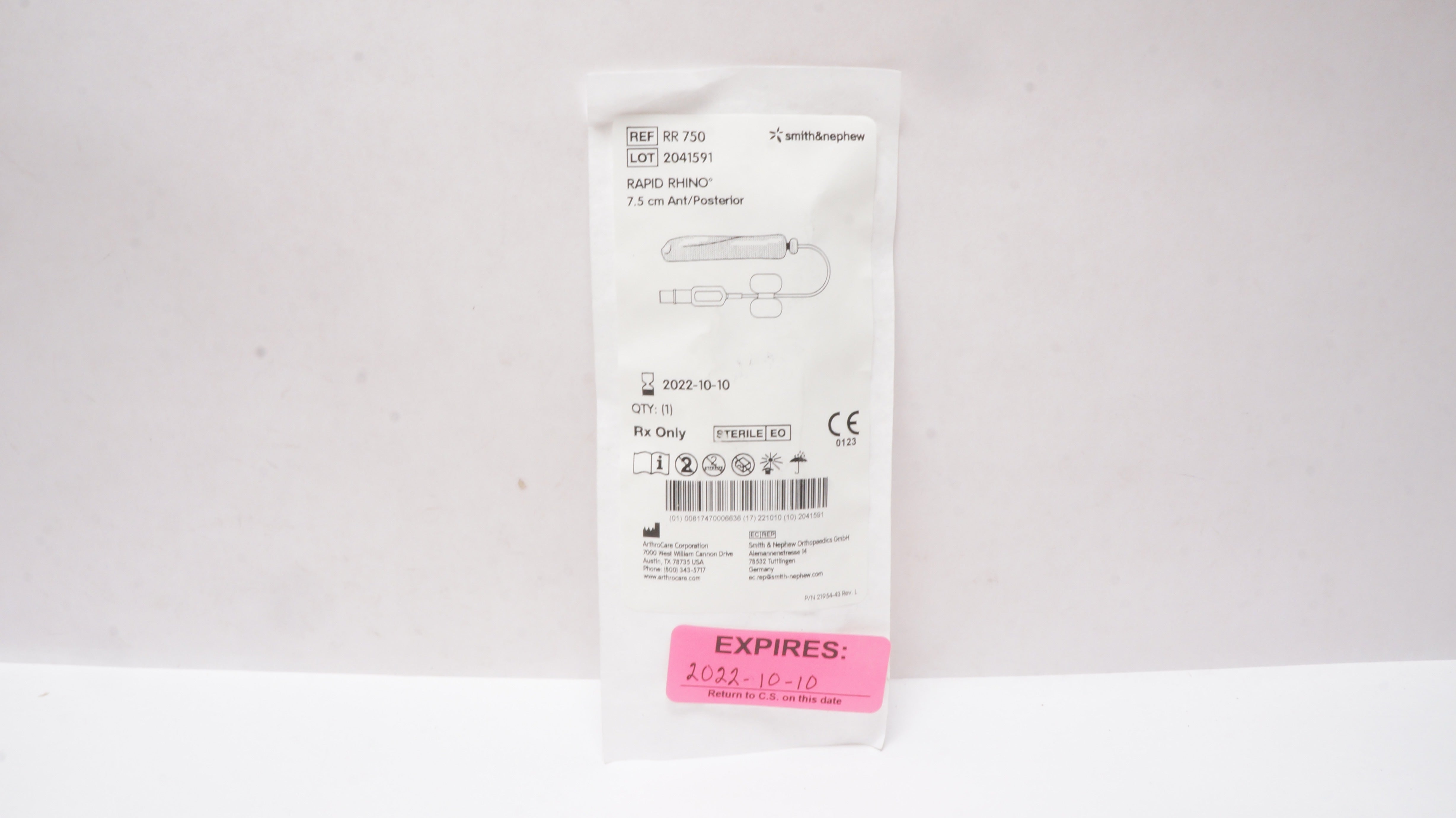 ArthroCare RR750 Rapid Rhino 7.5cm Ant/Posterior (x)