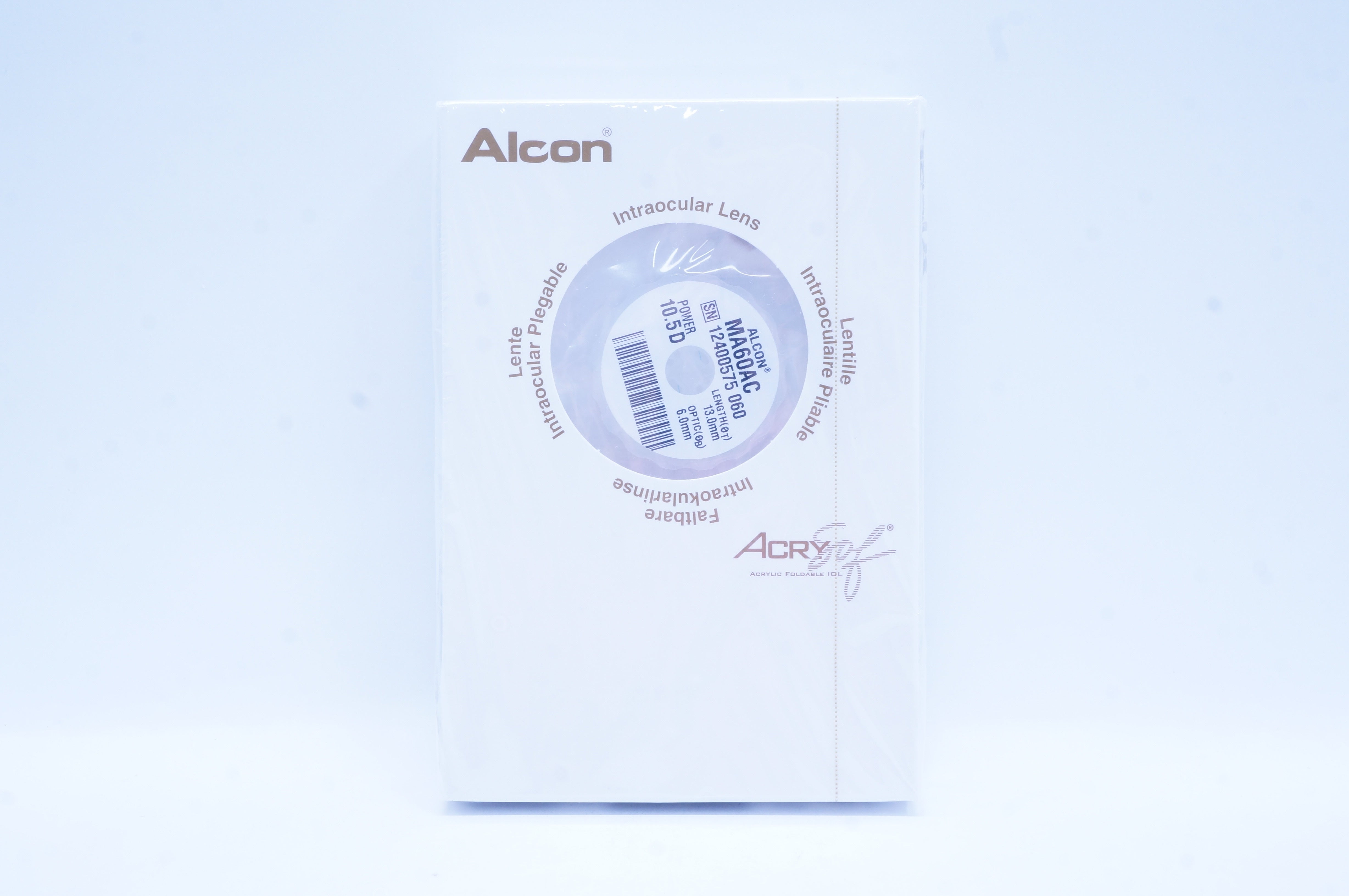 Alcon Laboratories MA60AC AcrySof Intraocular Lens 10.5 D x 6.0mm x 13 ...