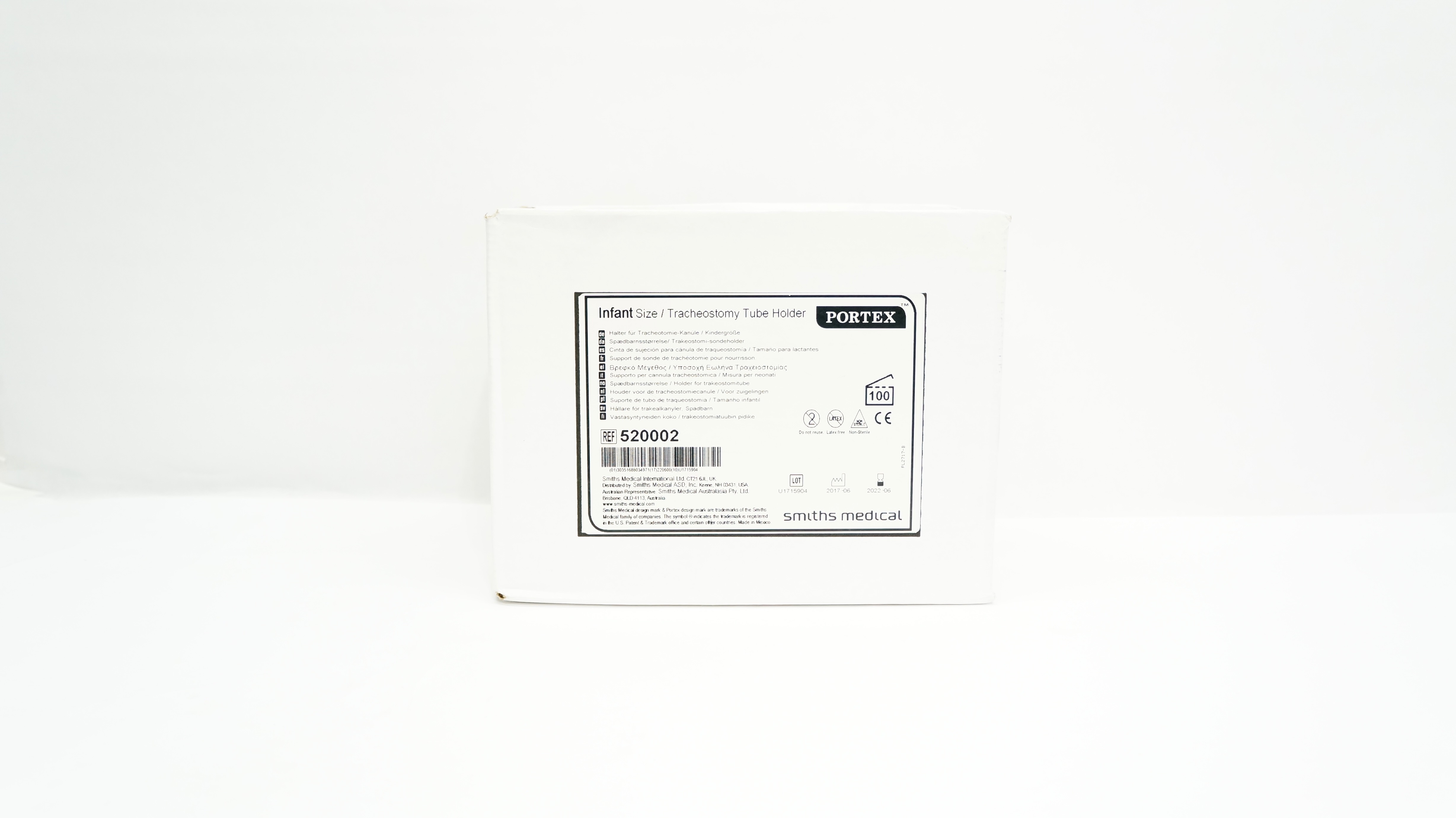 Smiths Medical 520002 Portex Infant Tracheostomy Tube Holder (x) - Box of 100