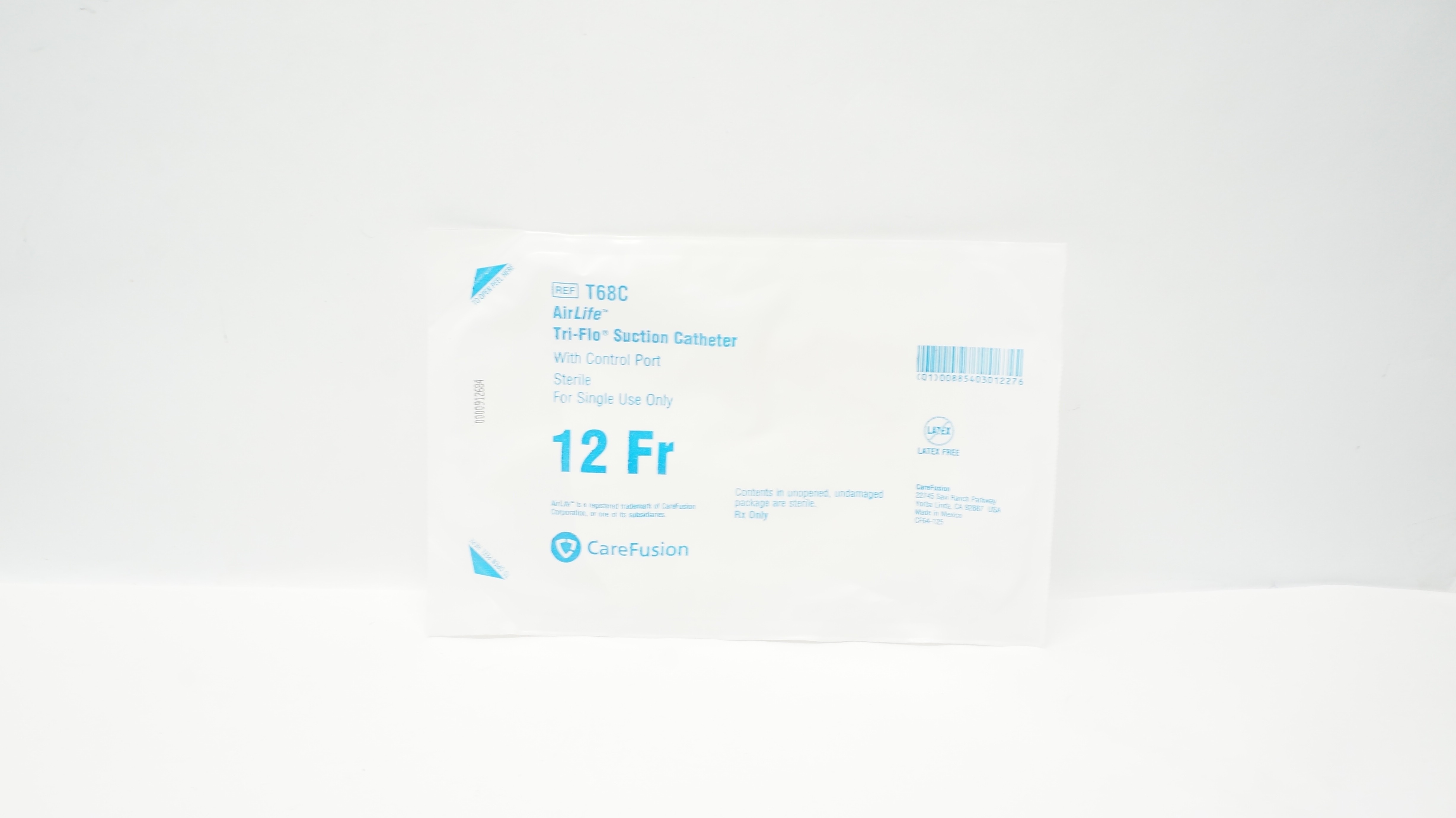 Carefusion T68C Airlife Tri-Flo Suction Cath. w/Control Port 12Fr