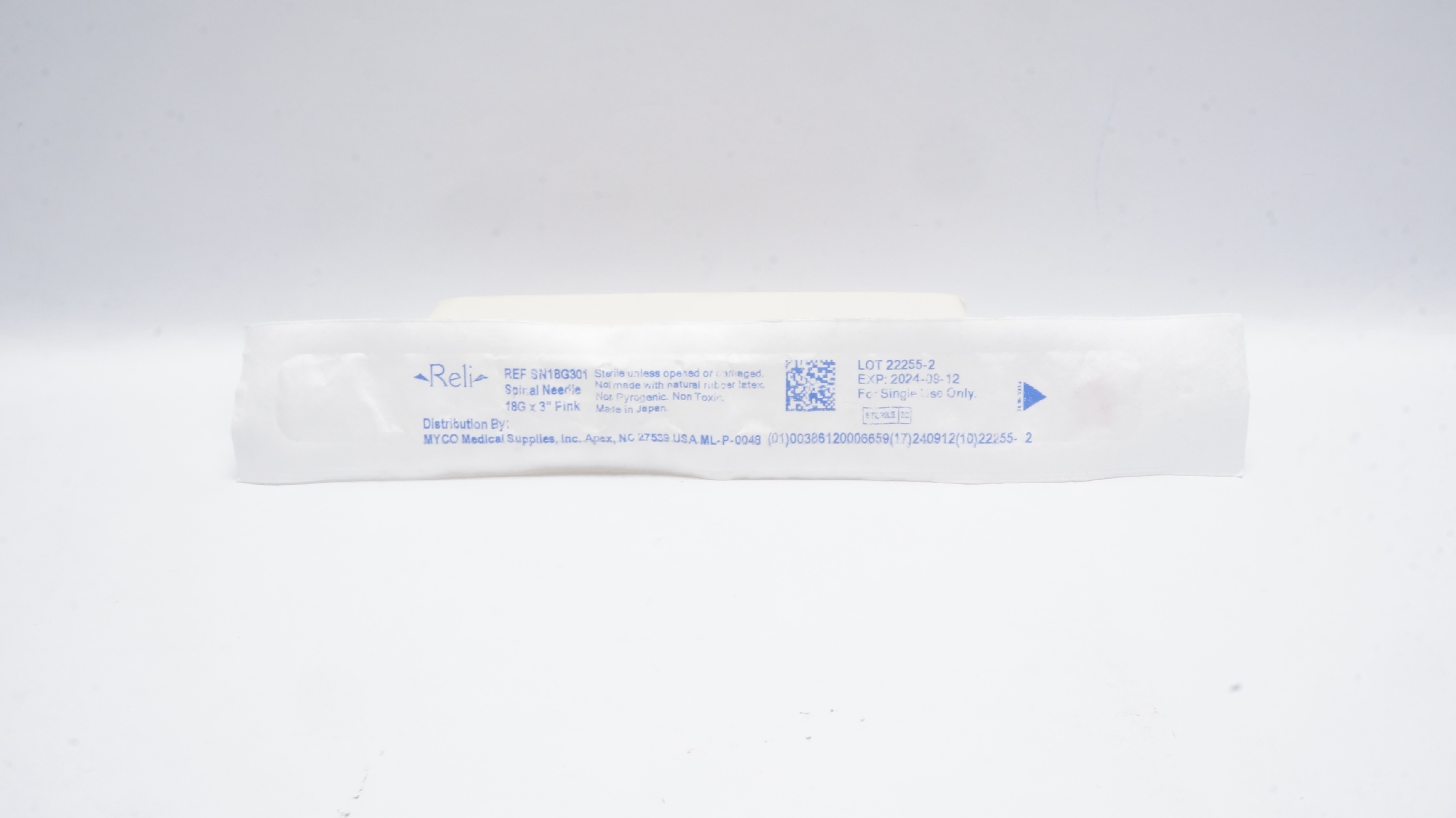 MYCO Medical SN18G301 Reli Spinal Needle 18G x 3In Pink (x)