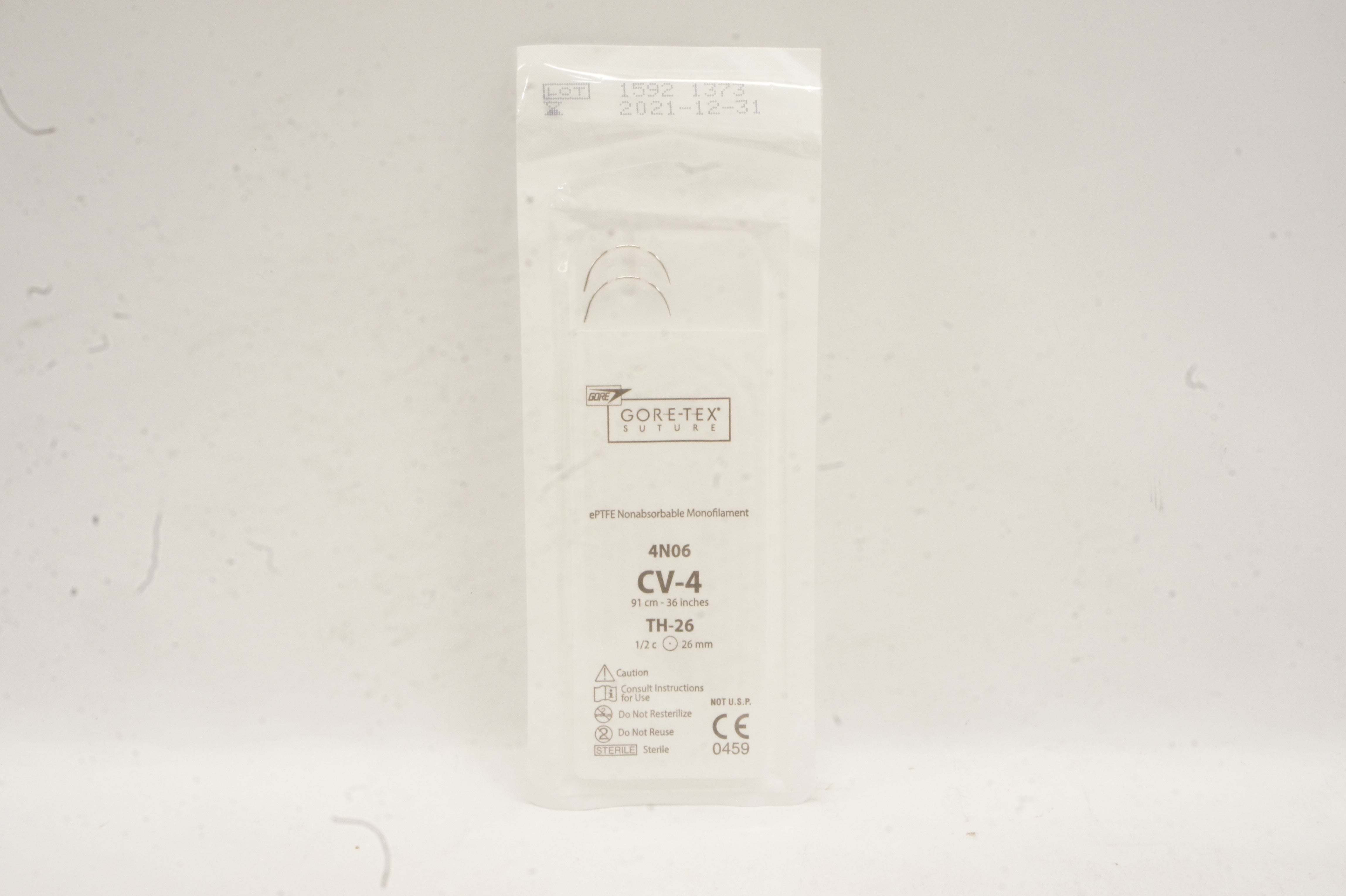 Gore 2N06 ePTFE Nonabsorbable Monofilament CV-4 91cm 36inch TH-26 1/2c 26mm
