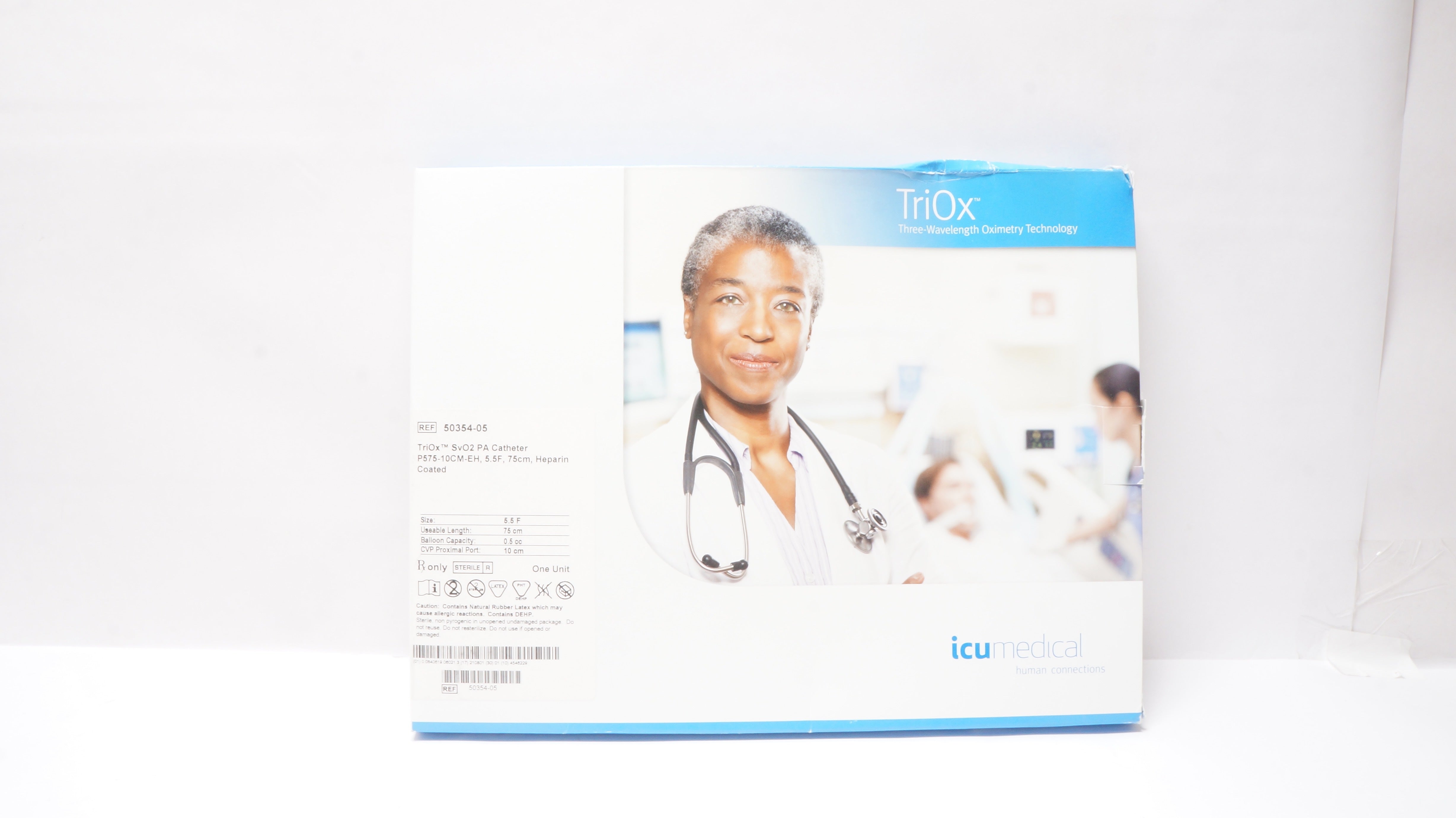 ICU Medical 50354-05 TriOx SvO2 PA Cath. Heparin Coated 5.5F x 75cm (x)