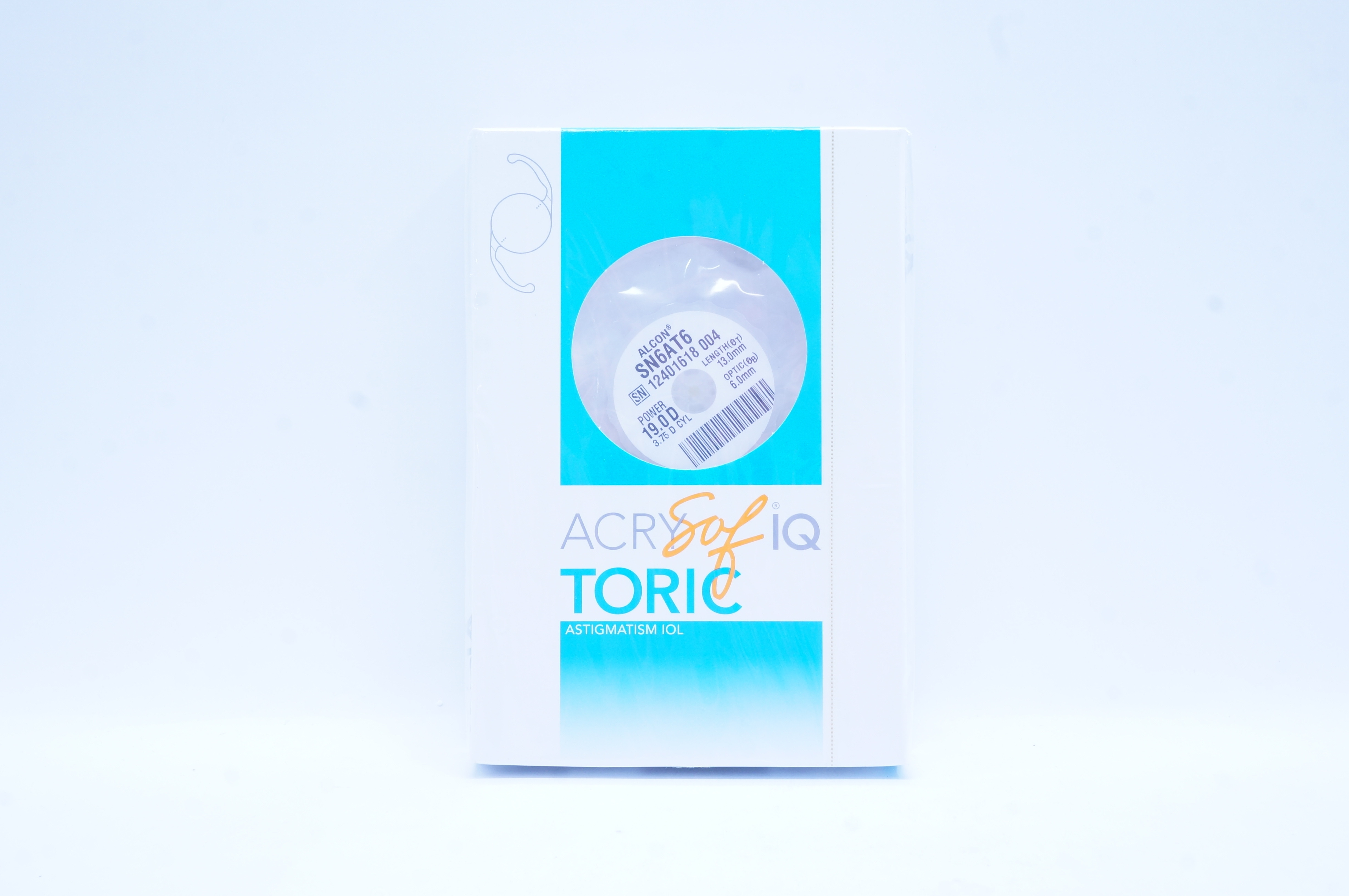 Alcon SN6AT6 AcrySof IQ Toric Astigmatism IOL 19.0 D 3.75 D CYL 13.0 x 6.0mm (x)