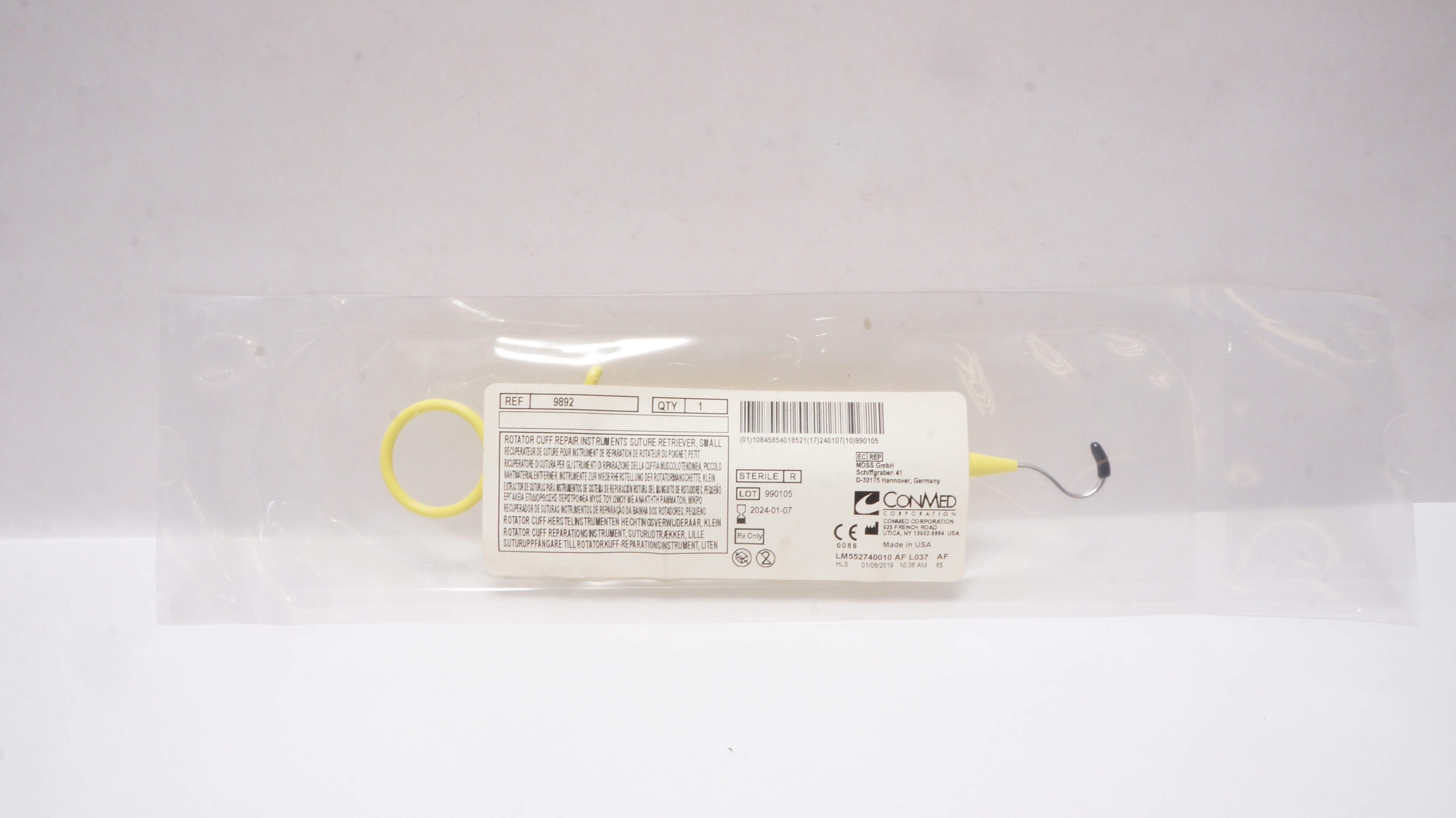 ConMed 9892 Rotator Cuff Repair Instruents Retriever Small