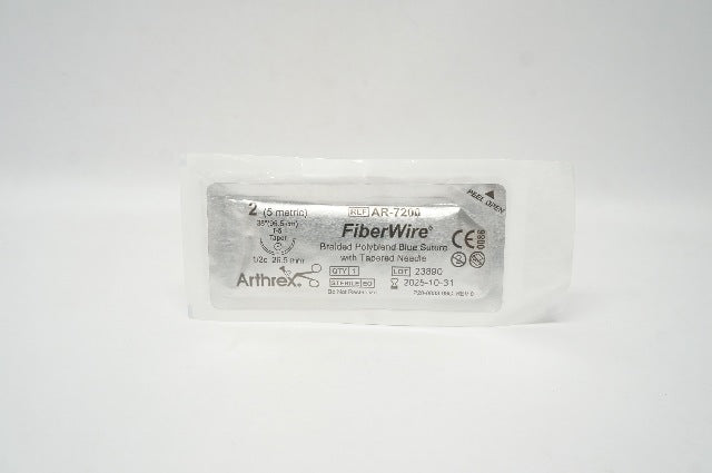 Arthrex AR-7200 2 FiberWire Braided Polyblend Blue, T-5 Taper 1/2c 26.5mm, 38in.