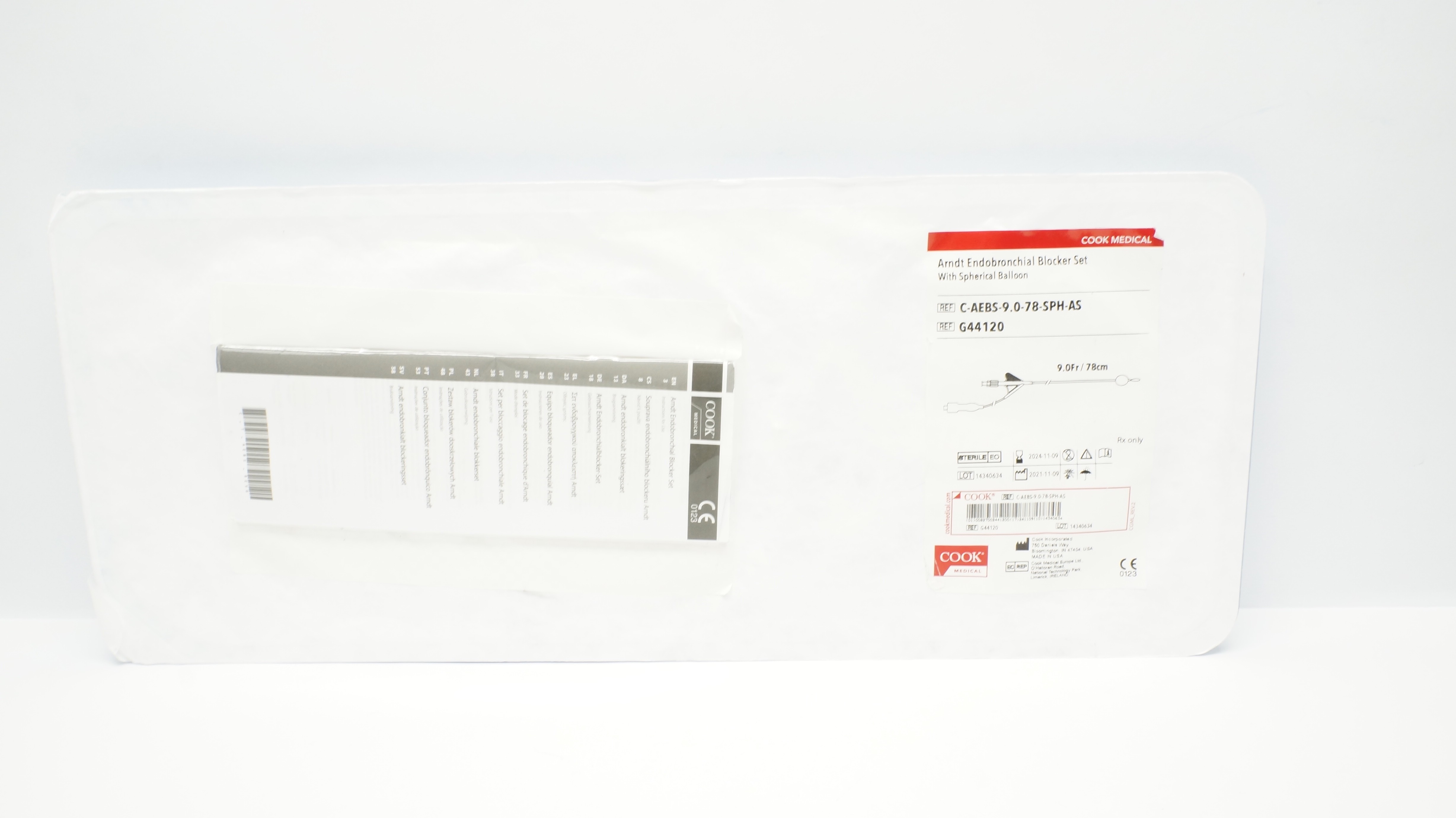 Cook Medical G44120 Arndt Endobronchial Blocker Set w/Balloon 9.0Fr x 78cm (x)