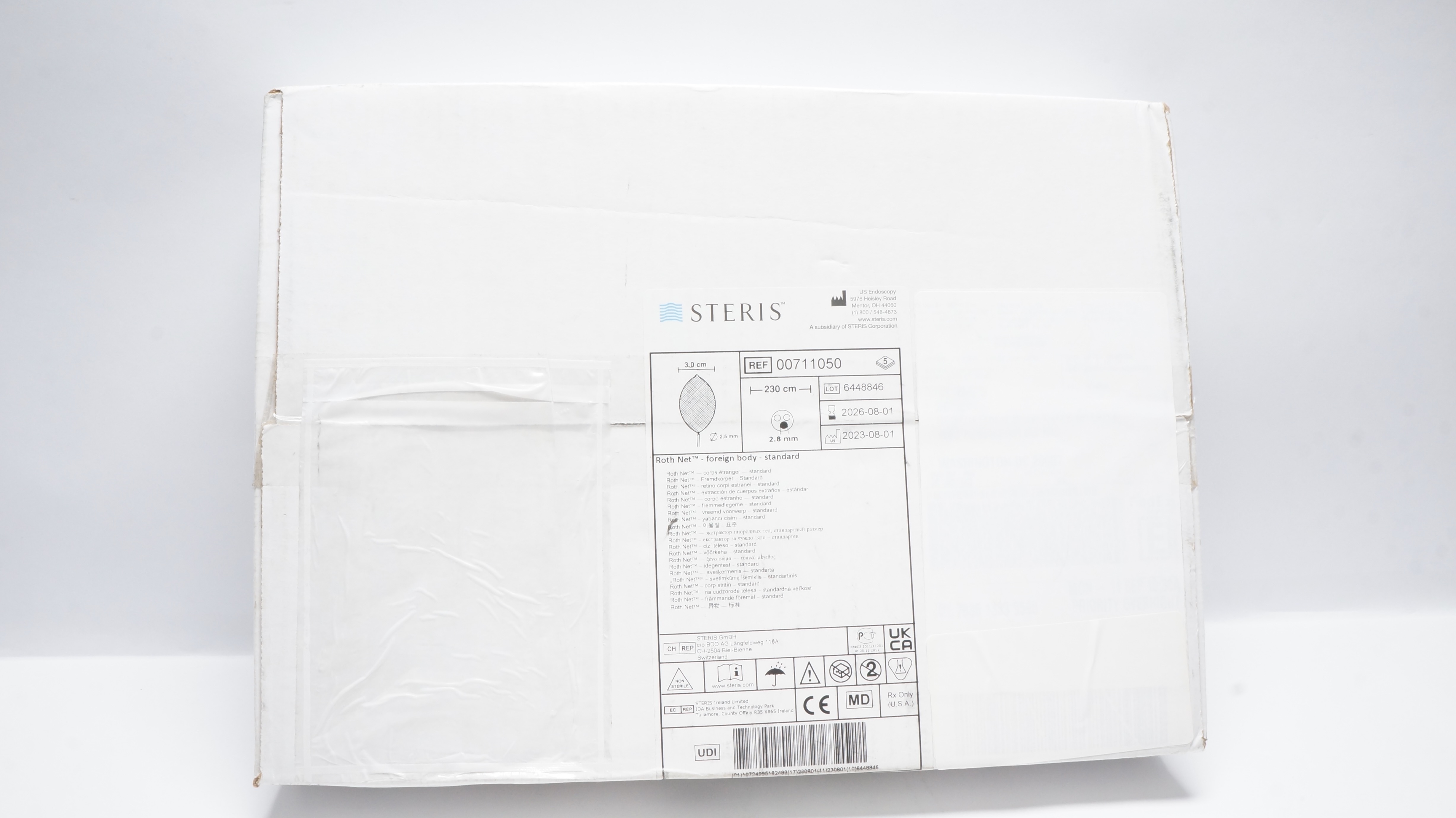 US Endoscopy 00711050 Roth Net Foreign Body 3.0mm x 2.5cm x 230cm - Box of 5