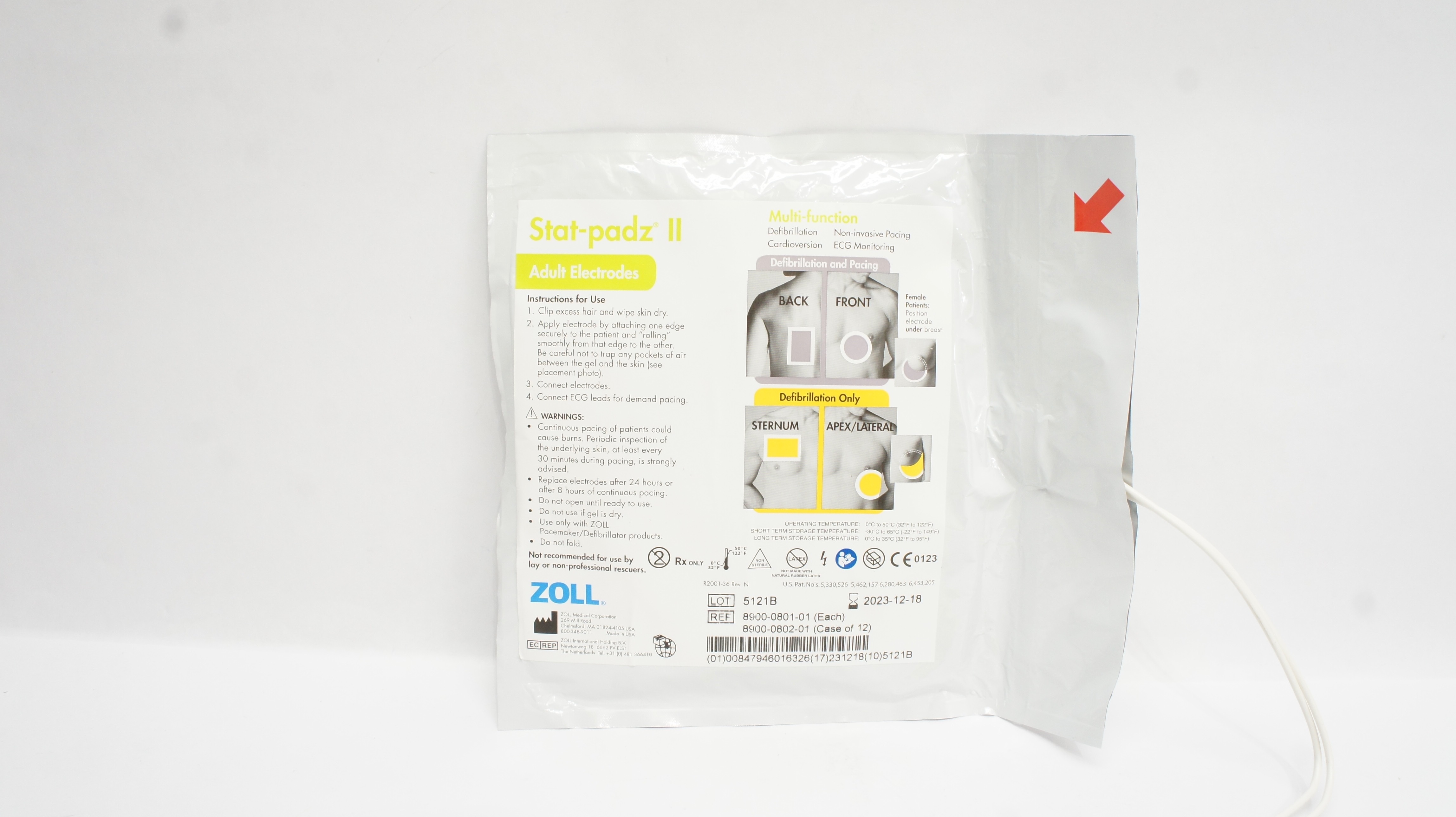 ZOLL 8900-0801-01 Stat-Padz II Adult Electrodes (x)